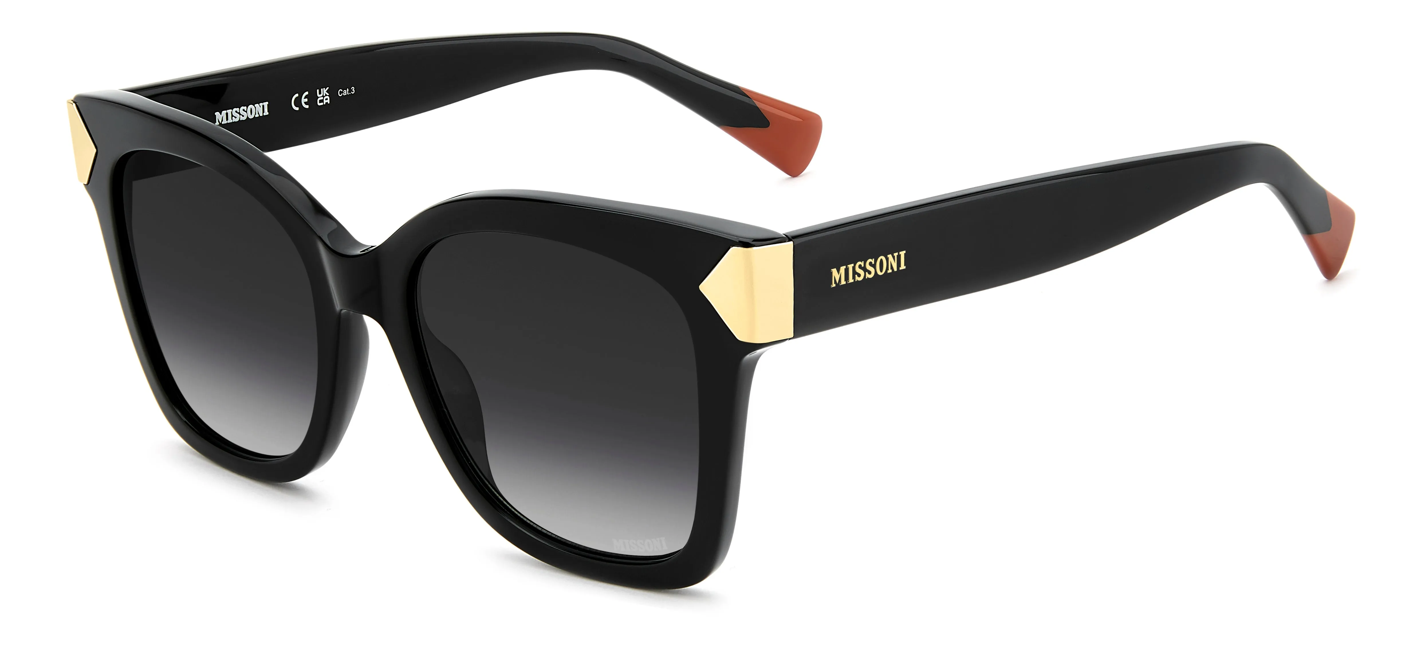 Missoni MIS 0284/S 807/9O Occhiali da sole Acetato Nero Grigio Squadrata Normale Sfumato - immagine 1