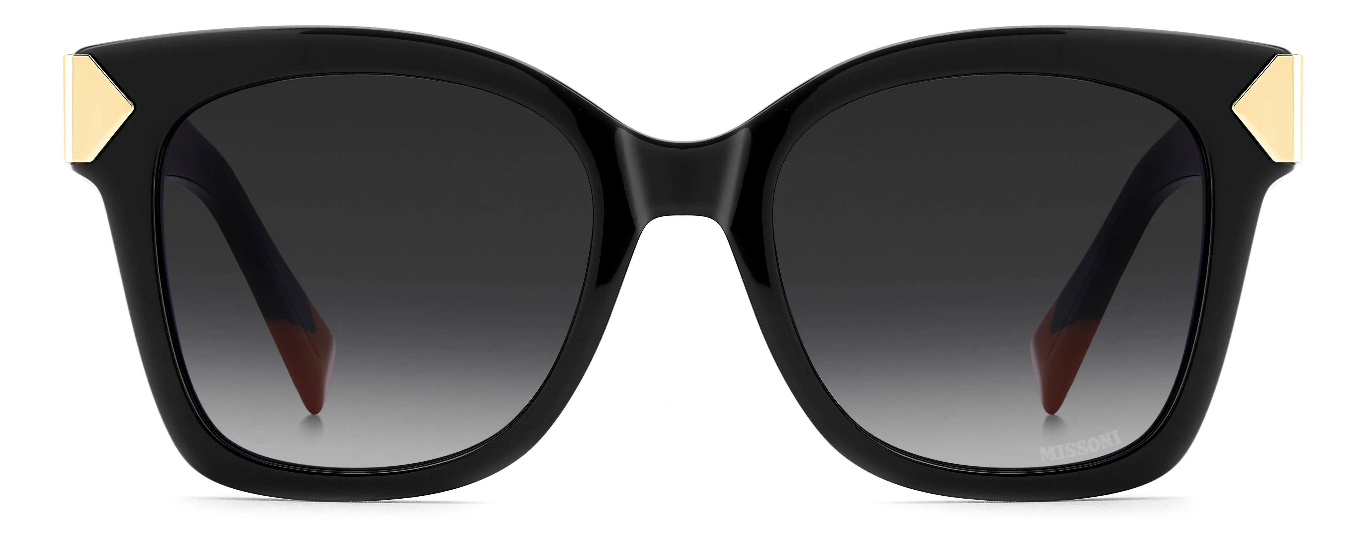 Missoni MIS 0284/S 807/9O Occhiali da sole Acetato Nero Grigio Squadrata Normale Sfumato - immagine 2