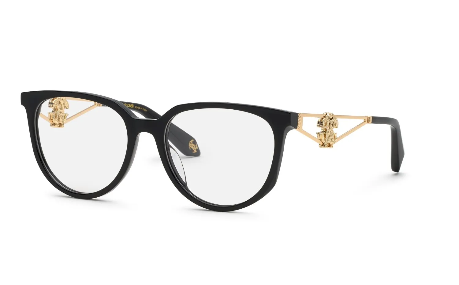 Roberto Cavalli VRC148 700 Montature da vista Acetato Nero Farfalla - immagine 1