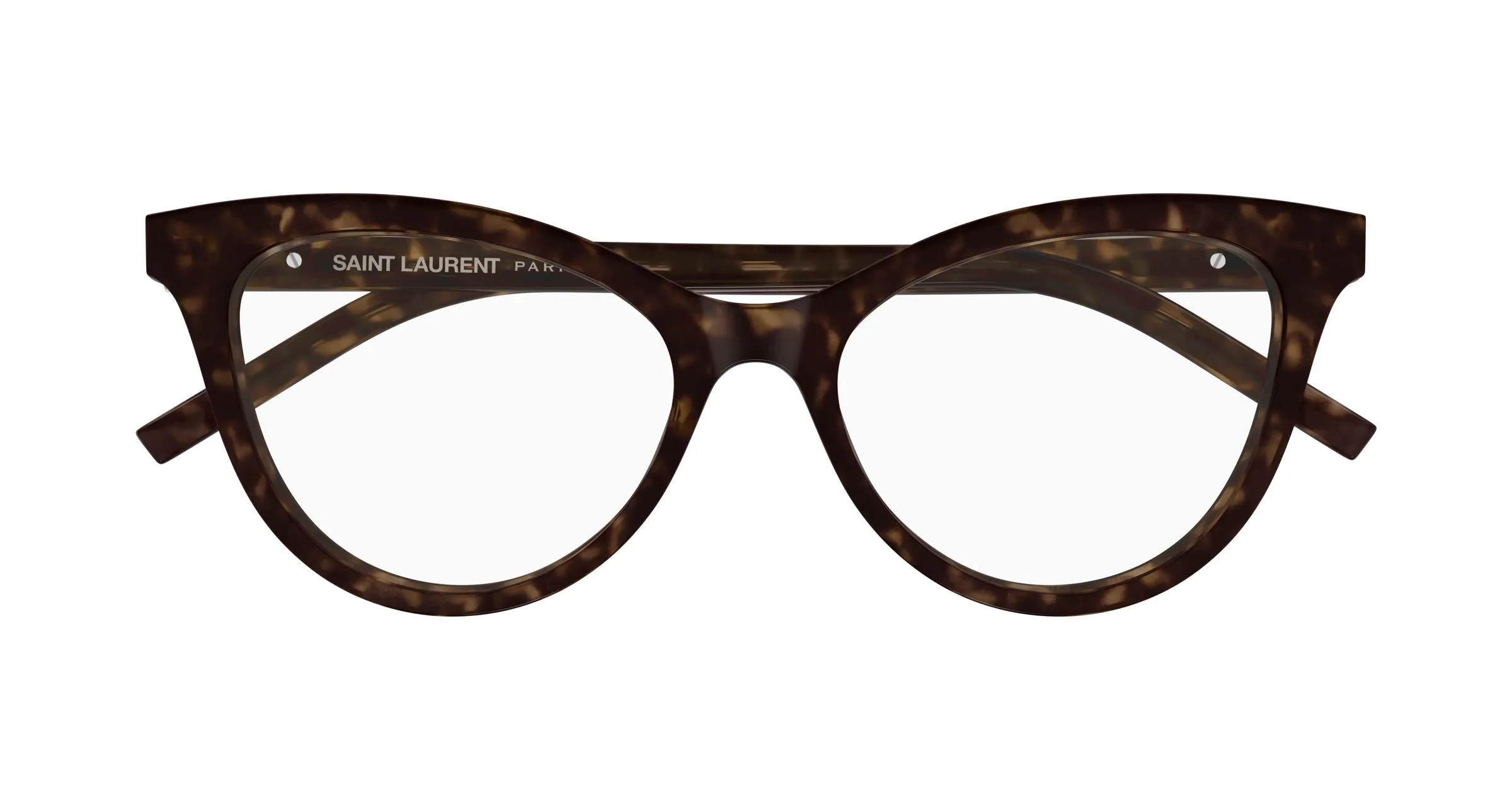 SAINT LAURENT SL M164 008 Montature da vista Acetato Havana Trasparente Cat Eye Antiriflesso - immagine 2