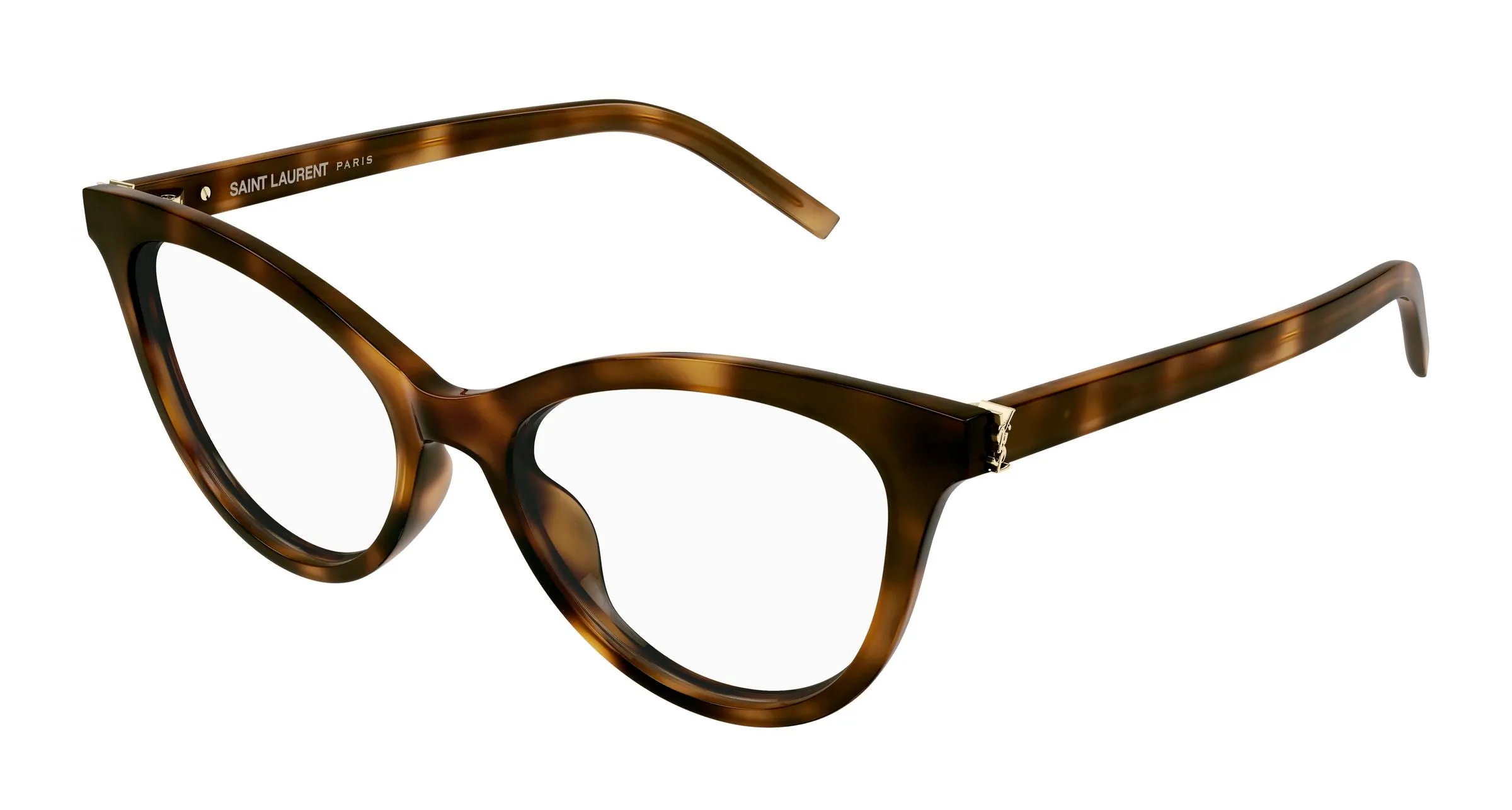 SAINT LAURENT SL M164 003 Montature da vista Acetato Havana Trasparente Cat Eye Antiriflesso - immagine 1