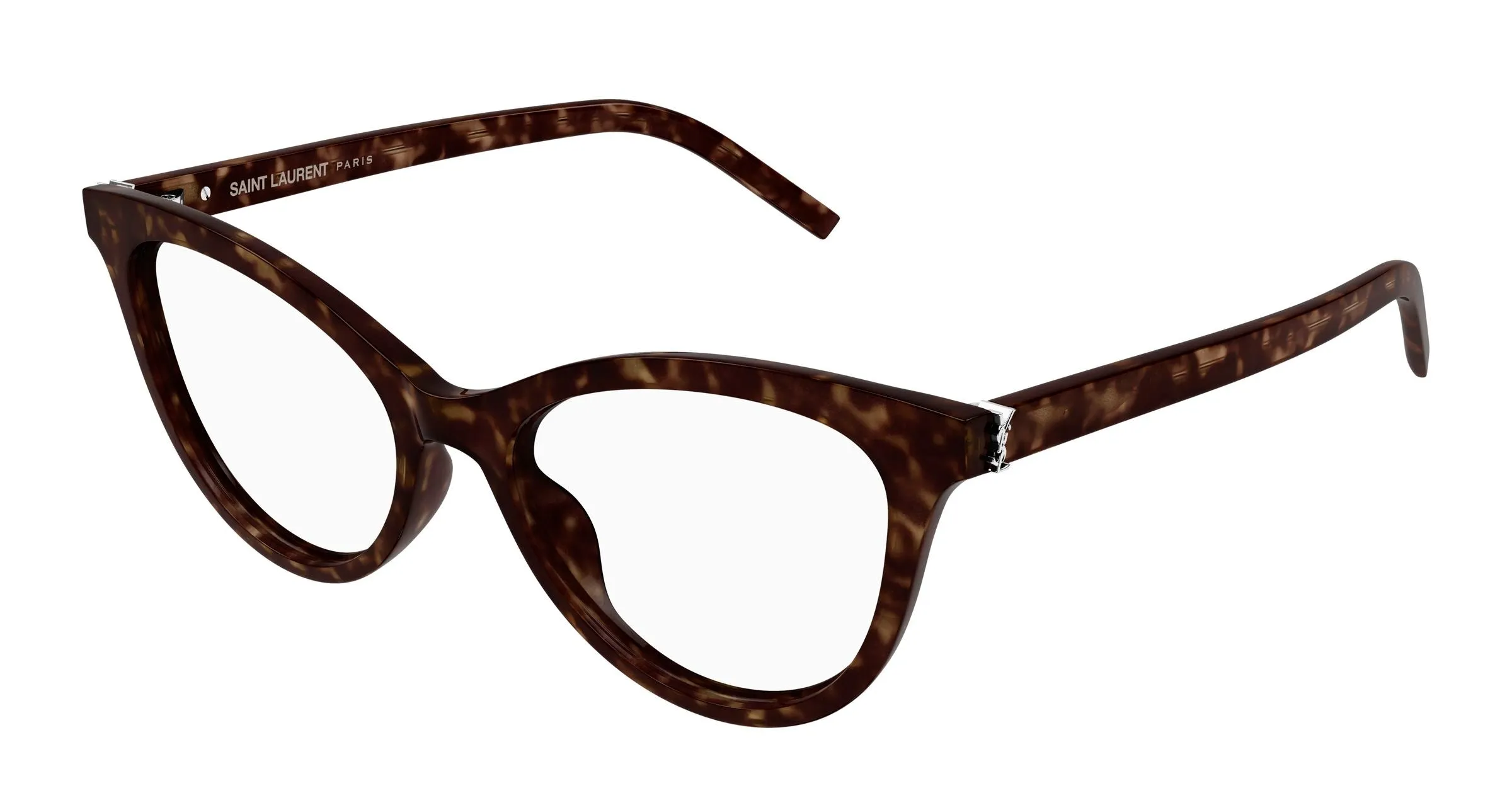 SAINT LAURENT SL M164 002 Montature da vista Acetato Havana Trasparente Cat Eye Antiriflesso - immagine 1