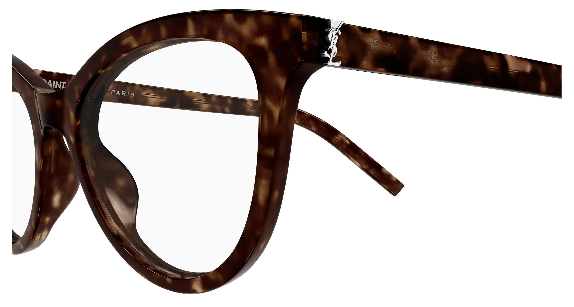 SAINT LAURENT SL M164 002 Montature da vista Acetato Havana Trasparente Cat Eye Antiriflesso - immagine 3