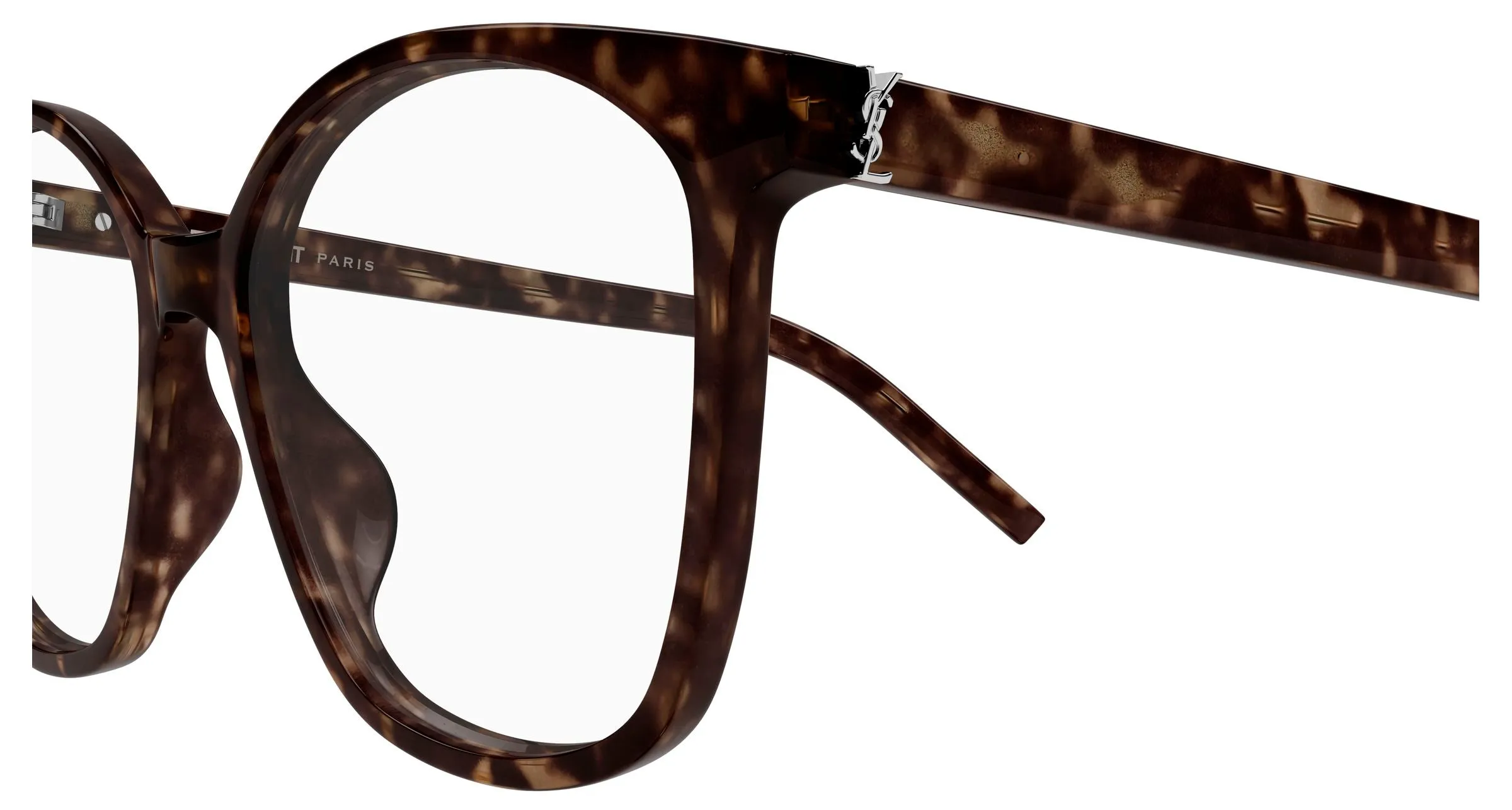 SAINT LAURENT SL M162 002 Montature da vista Acetato Havana Trasparente Rotonda Antiriflesso - immagine 3