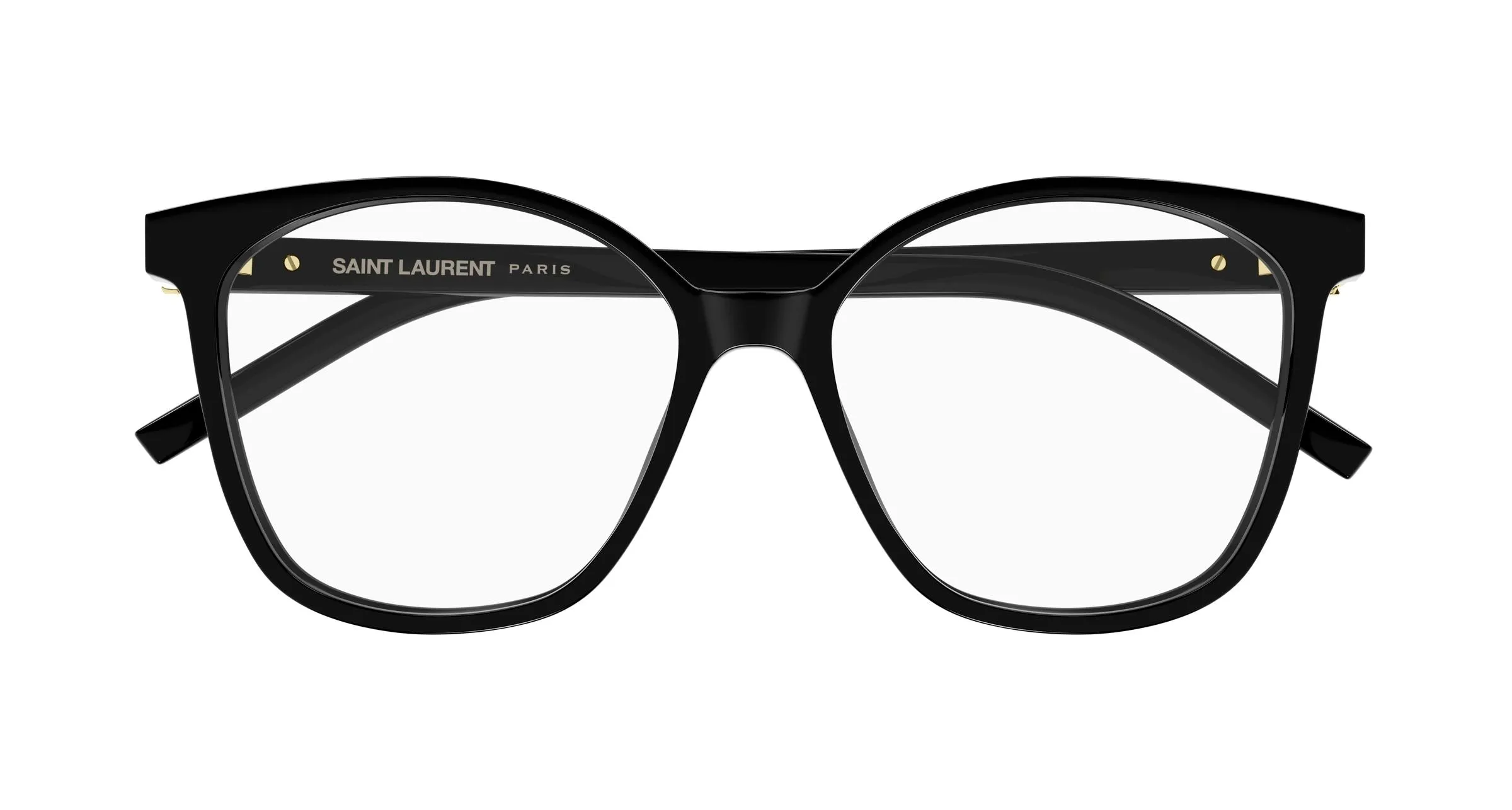 SAINT LAURENT SL M162 001 Montature da vista Acetato Nero Trasparente Rotonda Antiriflesso - immagine 2