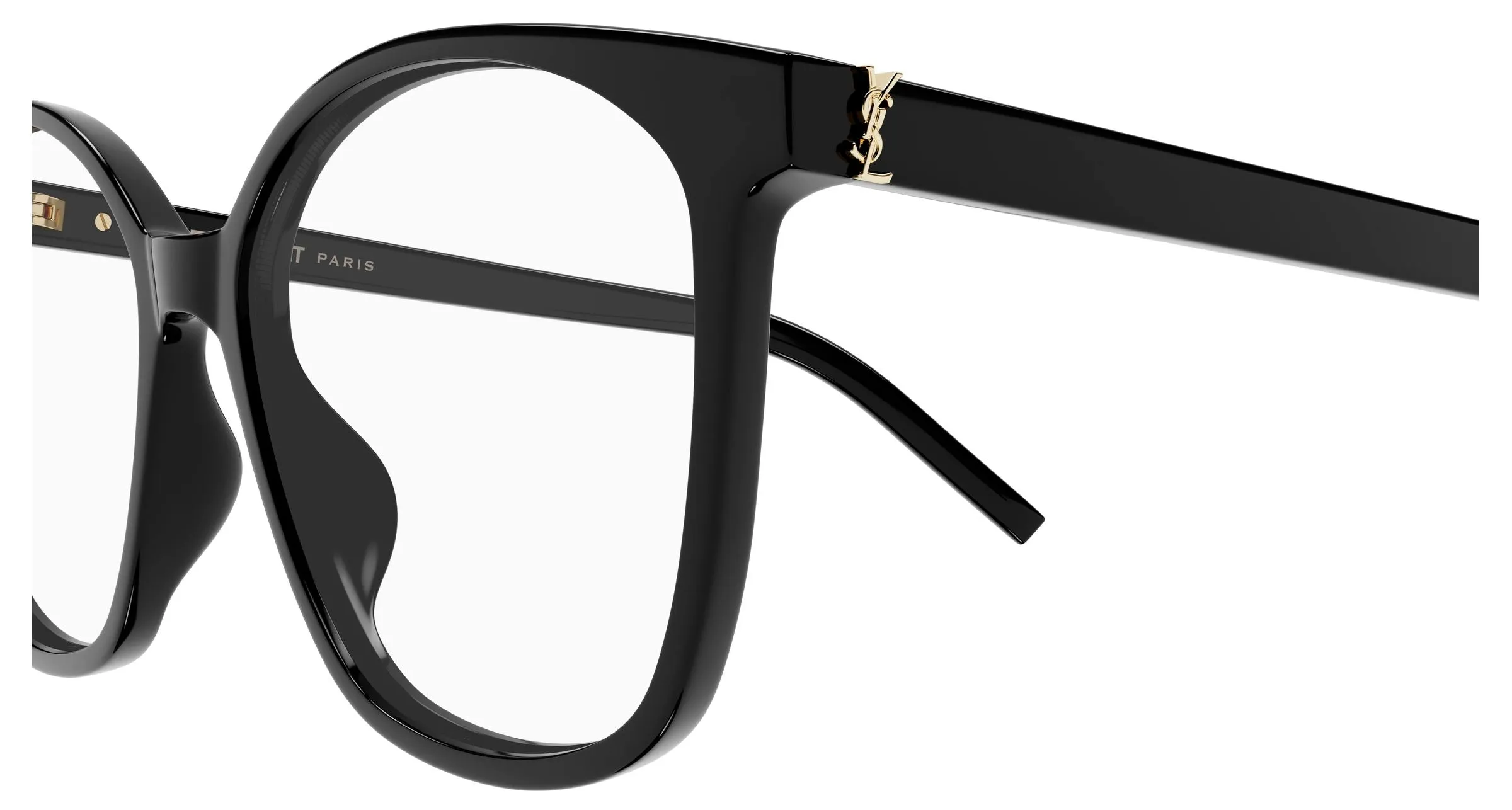 SAINT LAURENT SL M162 001 Montature da vista Acetato Nero Trasparente Rotonda Antiriflesso - immagine 3