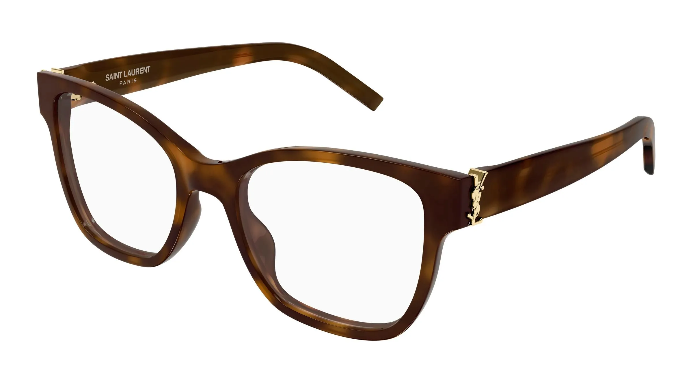 SAINT LAURENT SL M158 009 Montature da vista Acetato Havana Trasparente Cat Eye Antiriflesso - immagine 1