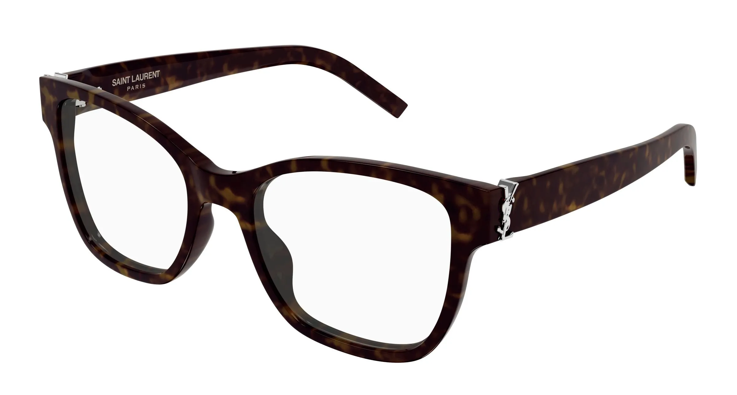 SAINT LAURENT SL M158 008 Montature da vista Acetato Havana Trasparente Cat Eye Antiriflesso - immagine 1