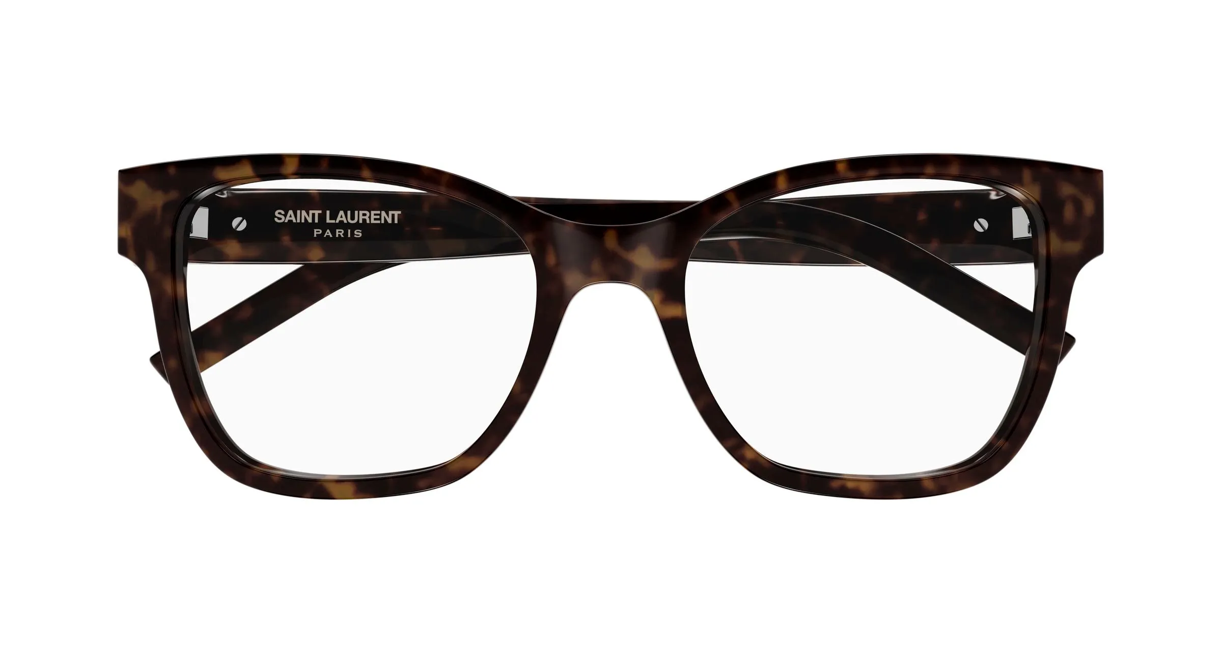 SAINT LAURENT SL M158 008 Montature da vista Acetato Havana Trasparente Cat Eye Antiriflesso - immagine 2