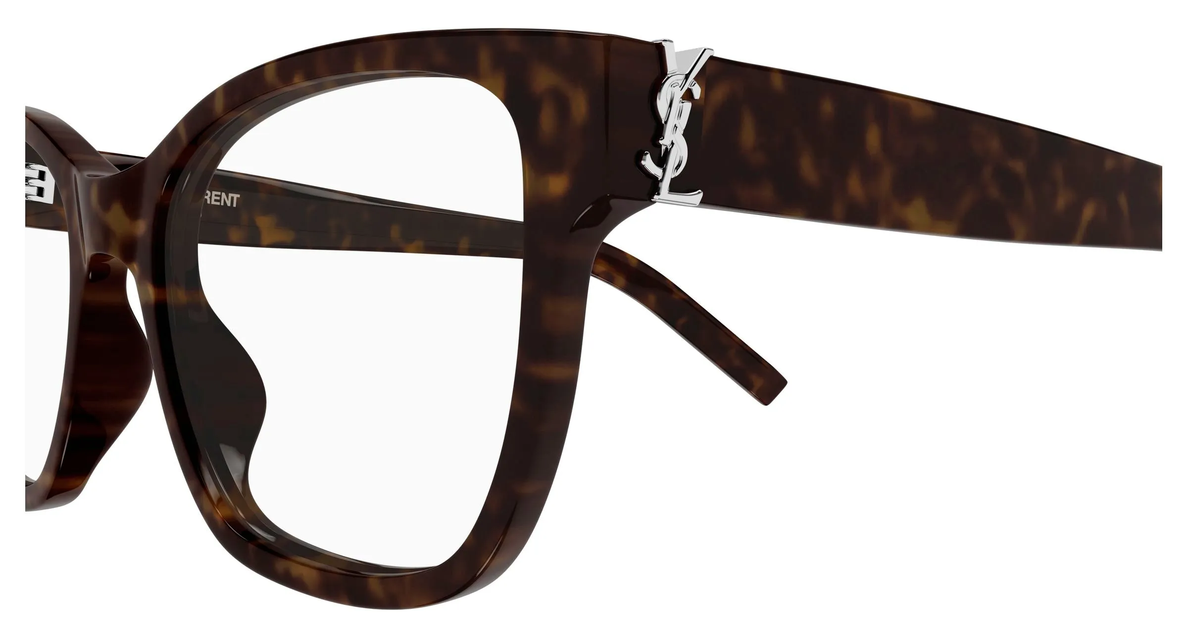 SAINT LAURENT SL M158 008 Montature da vista Acetato Havana Trasparente Cat Eye Antiriflesso - immagine 3