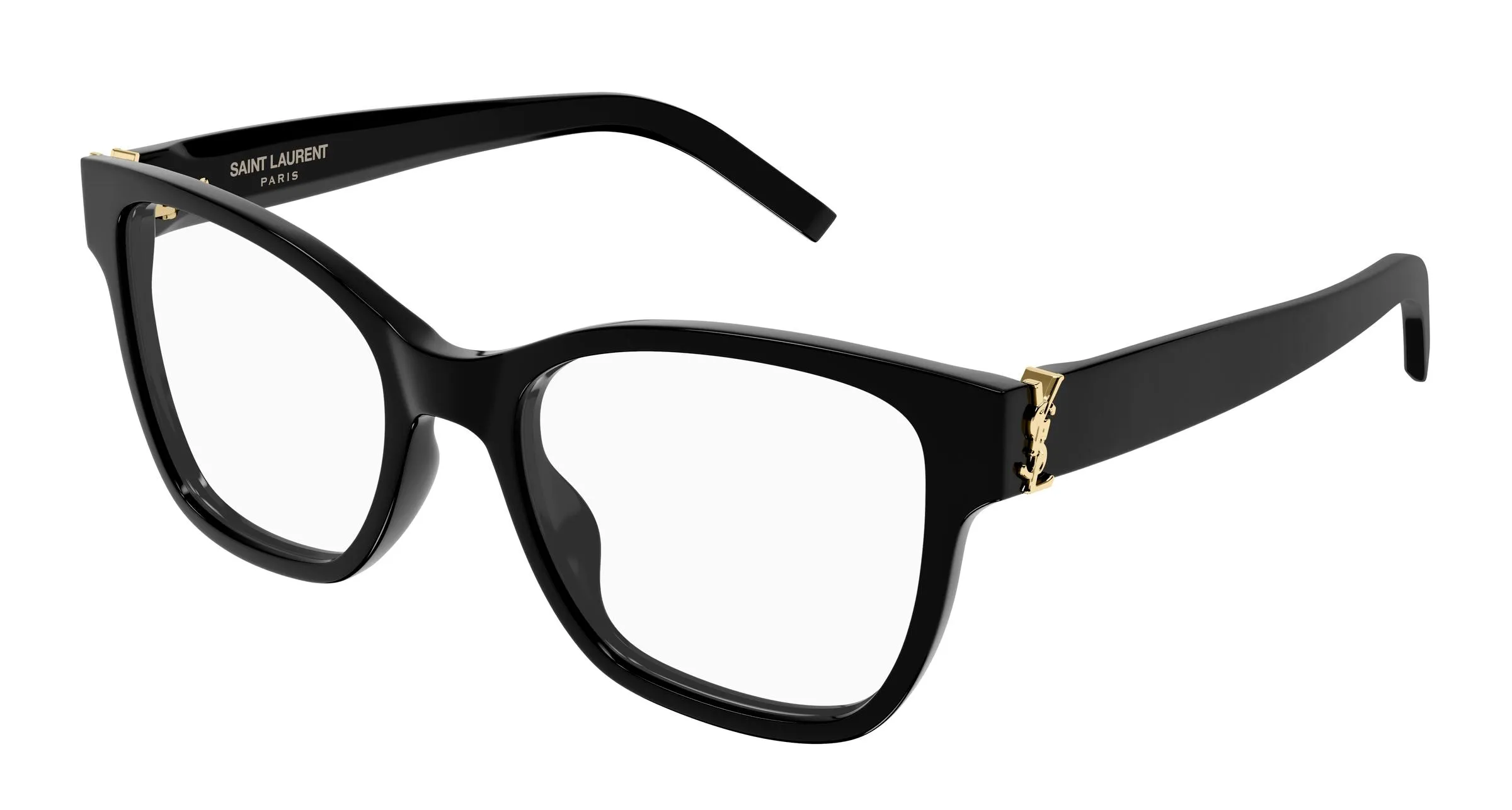 SAINT LAURENT SL M158 007 Montature da vista Acetato Nero Trasparente Cat Eye Antiriflesso - immagine 1
