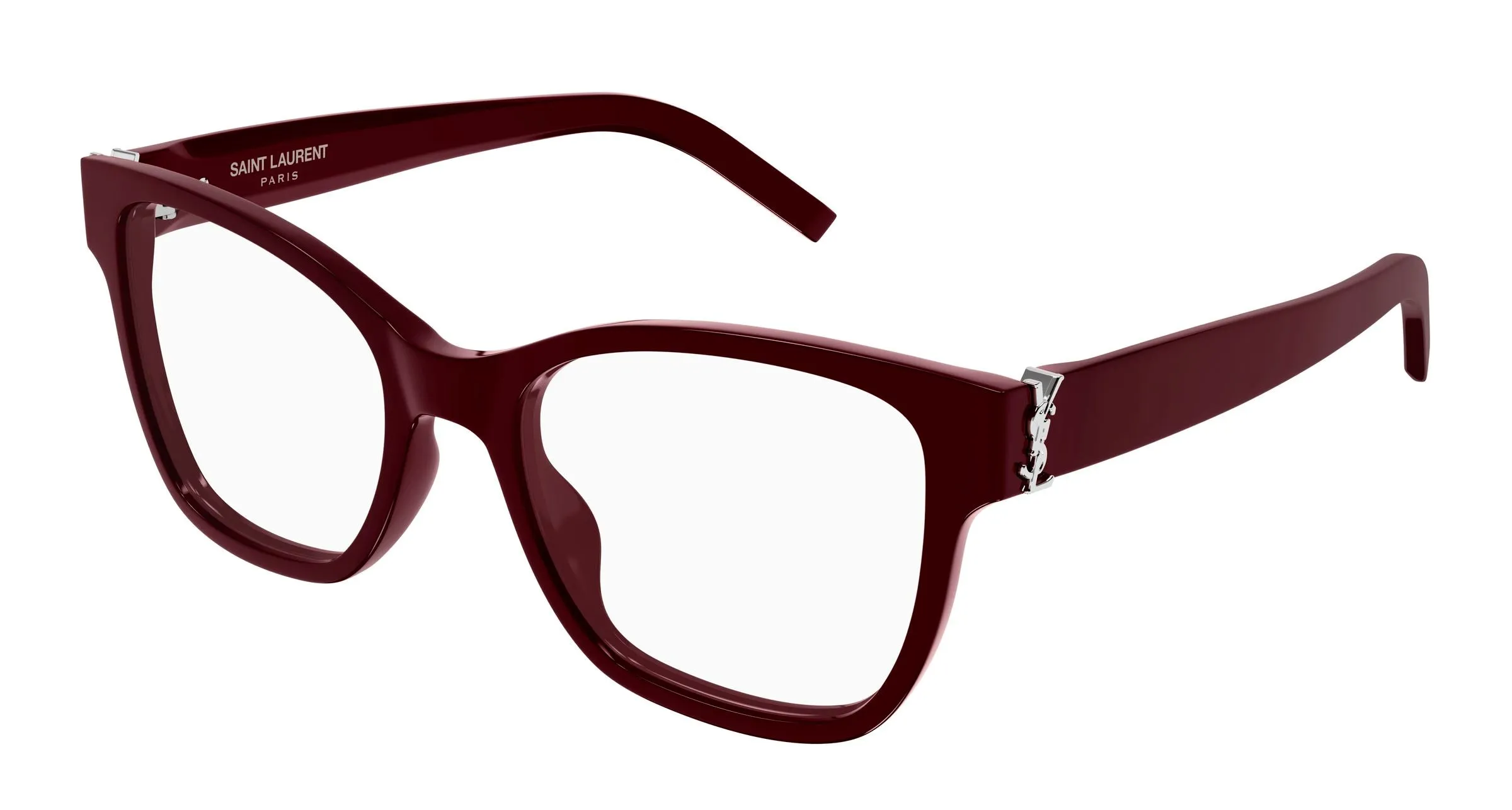 SAINT LAURENT SL M158 006 Montature da vista Acetato Bordeaux Trasparente Cat Eye Antiriflesso - immagine 1