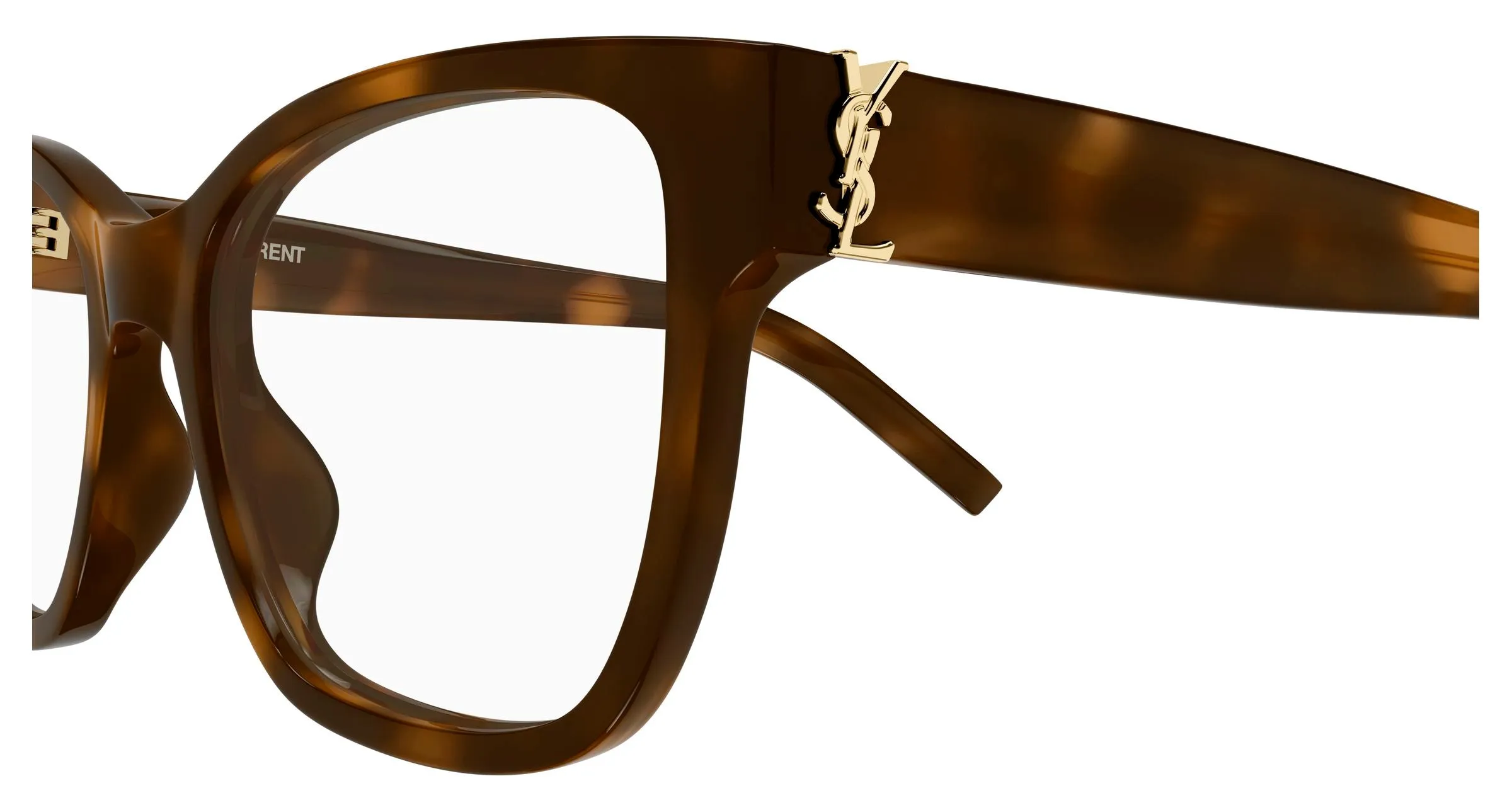 SAINT LAURENT SL M158 003 Montature da vista Acetato Havana Trasparente Cat Eye Antiriflesso - immagine 3
