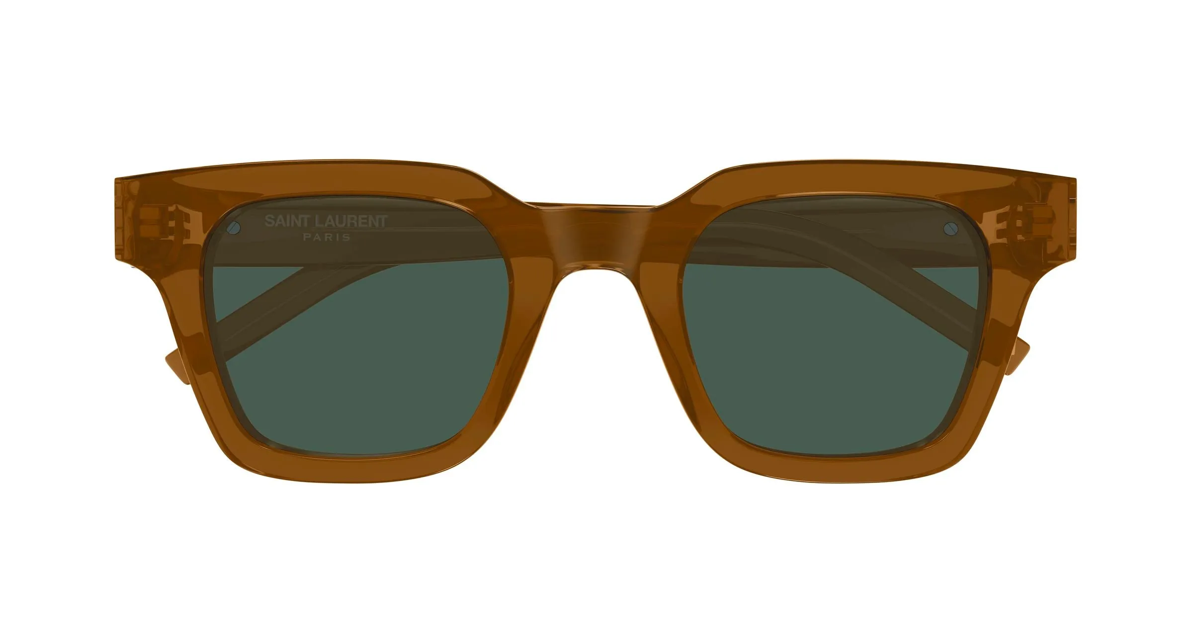 SAINT LAURENT SL M157 005 Occhiali da sole Acetato Marrone Verde Squadrata - immagine 2