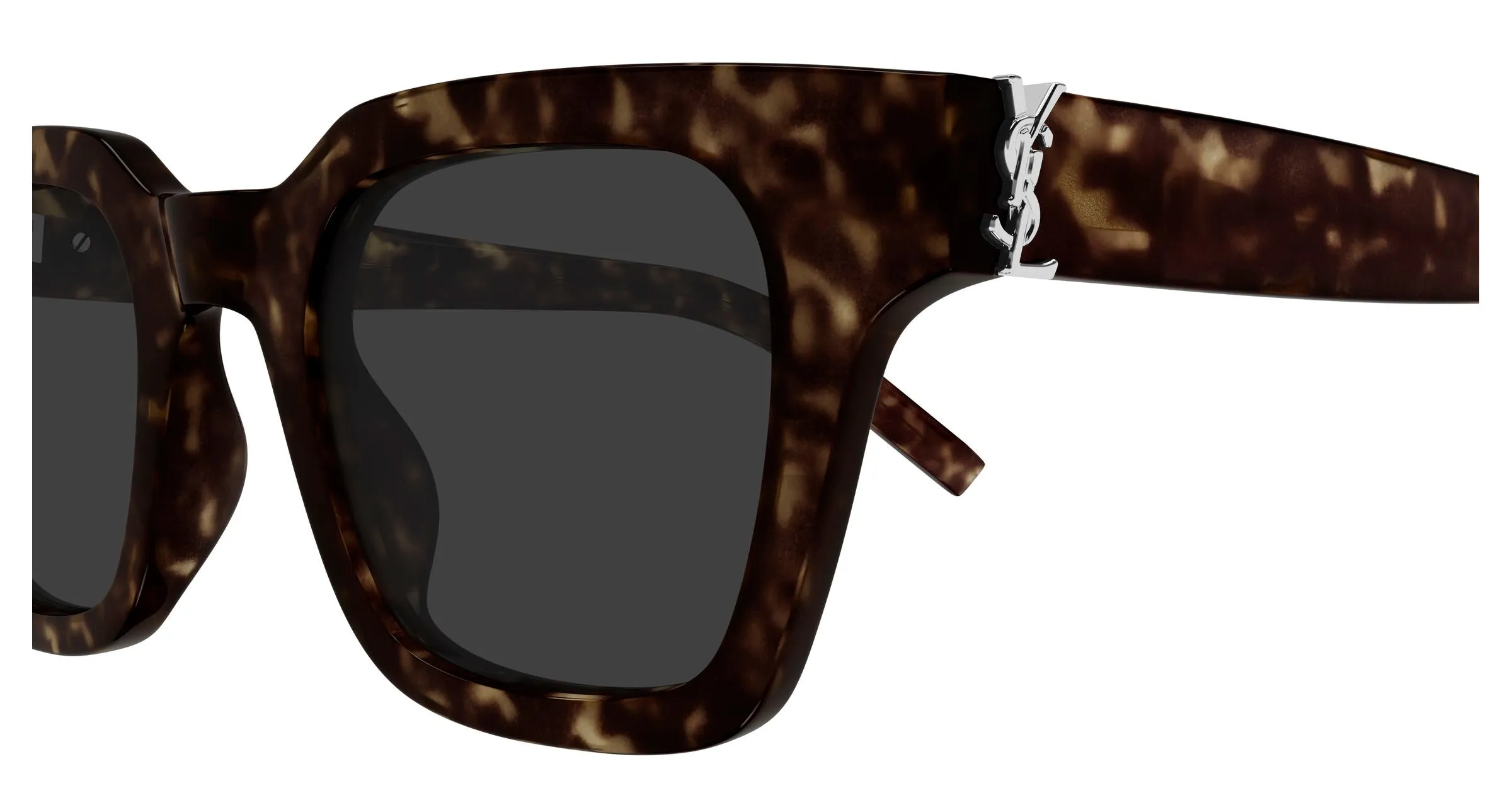 SAINT LAURENT SL M157 002 Occhiali da sole Acetato Havana Grigio Squadrata - immagine 3