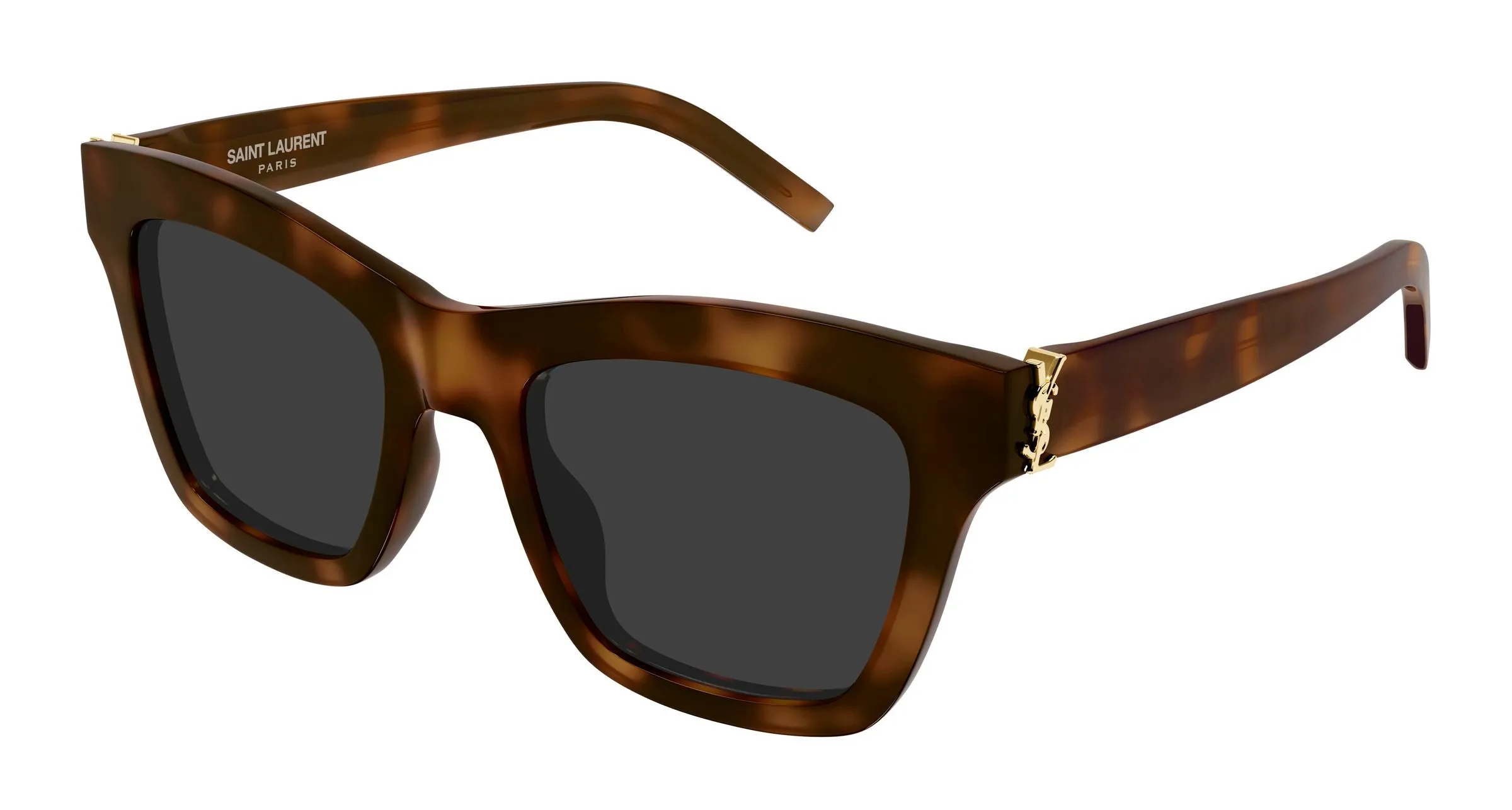 SAINT LAURENT SL M156 003 Occhiali da sole Acetato Havana Grigio Cat Eye - immagine 1