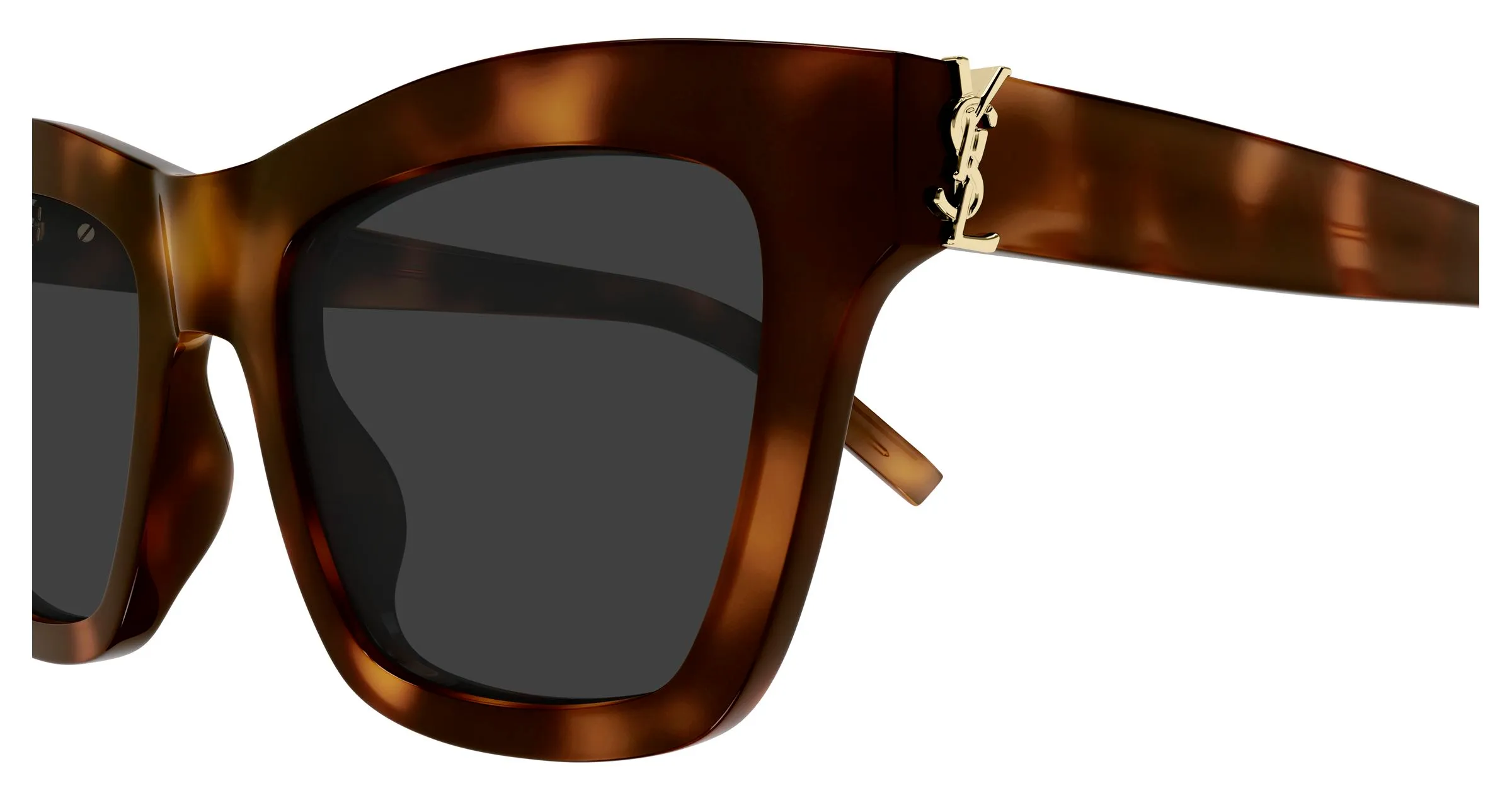 SAINT LAURENT SL M156 003 Occhiali da sole Acetato Havana Grigio Cat Eye - immagine 3