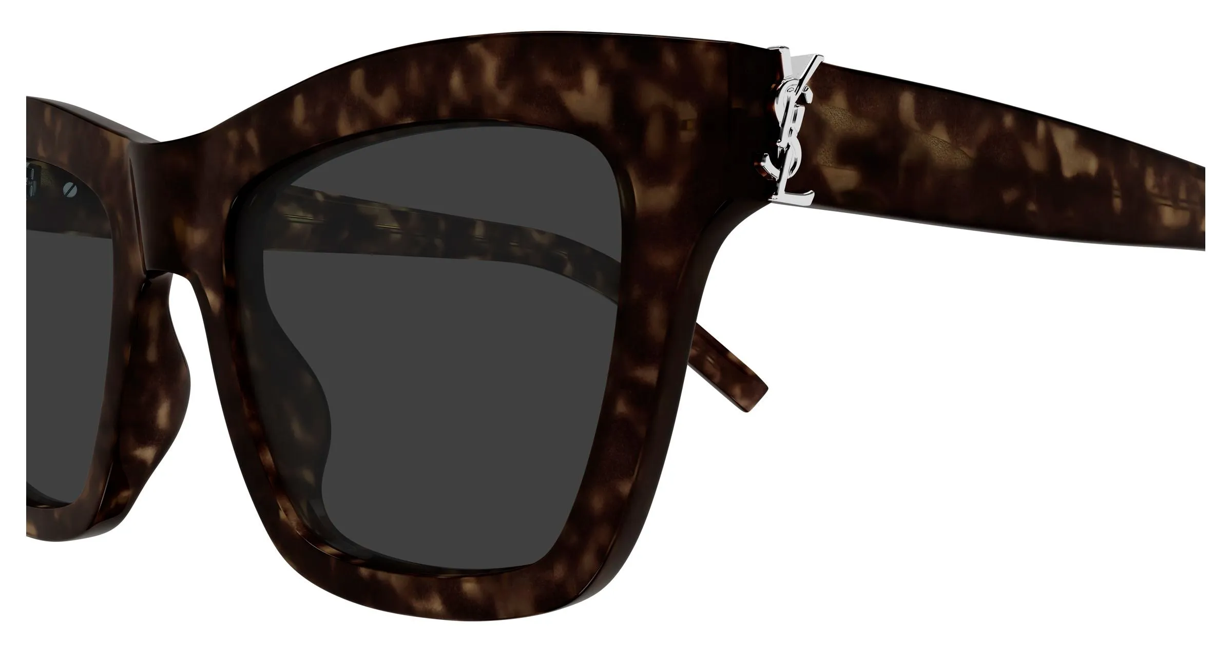 SAINT LAURENT SL M156 002 Occhiali da sole Acetato Havana Grigio Cat Eye - immagine 3