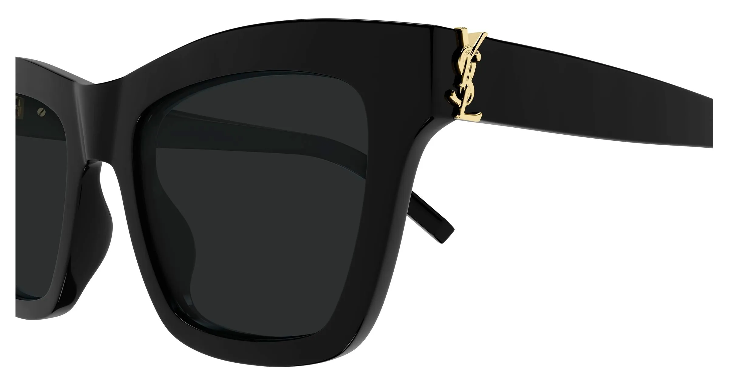 SAINT LAURENT SL M156 001 Occhiali da sole Acetato Nero Nero Cat Eye - immagine 3
