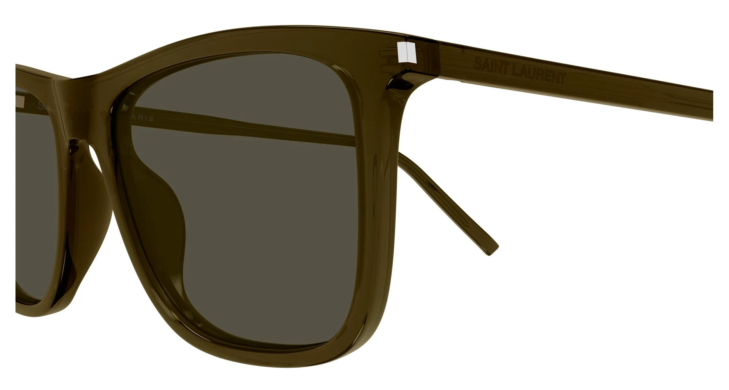 SAINT LAURENT SL 895 004 Occhiali da sole Acetato Marrone Grigio Squadrata - immagine 3