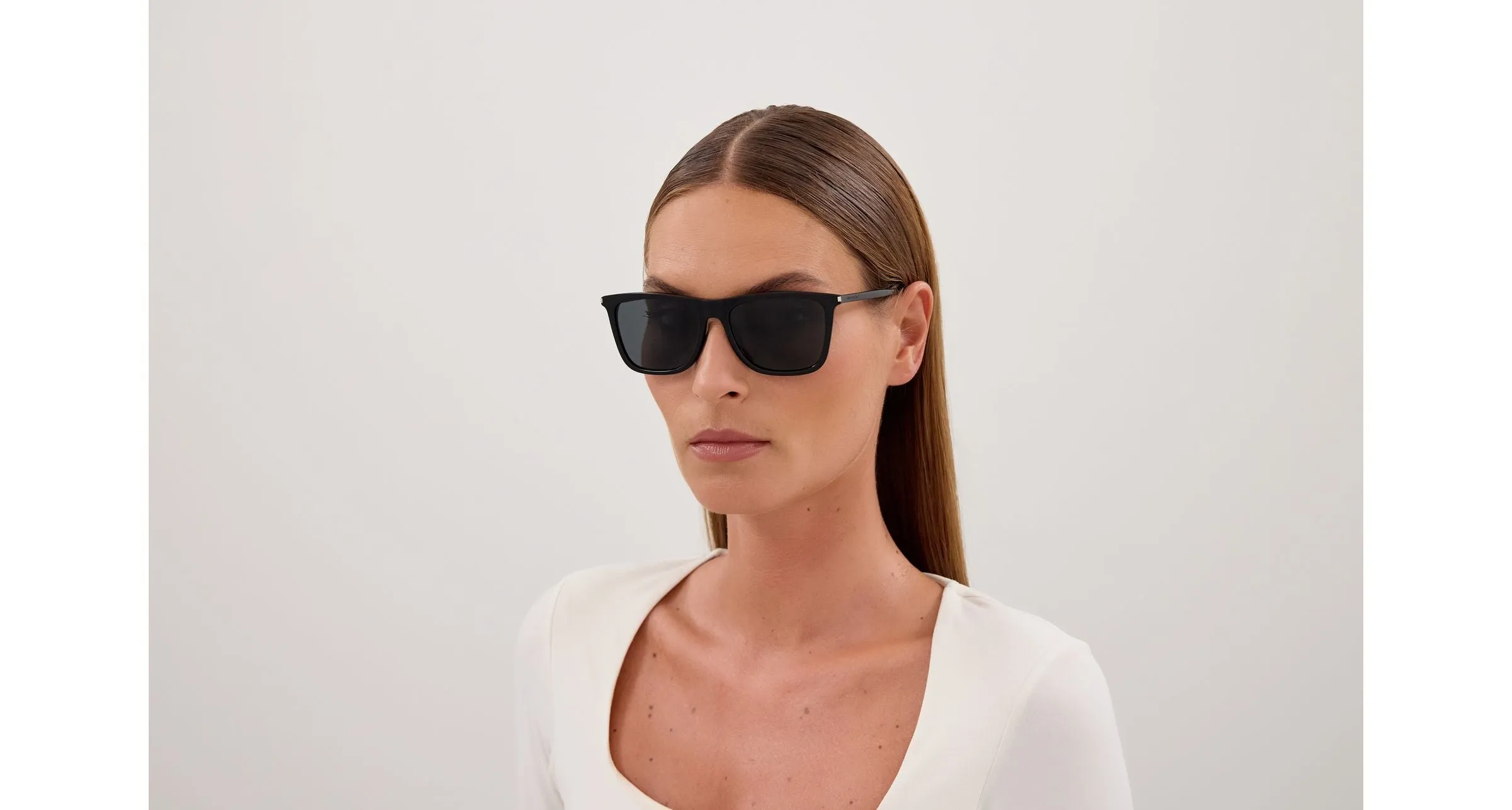 SAINT LAURENT SL 895 001 Occhiali da sole Acetato Nero Nero Squadrata - immagine 4