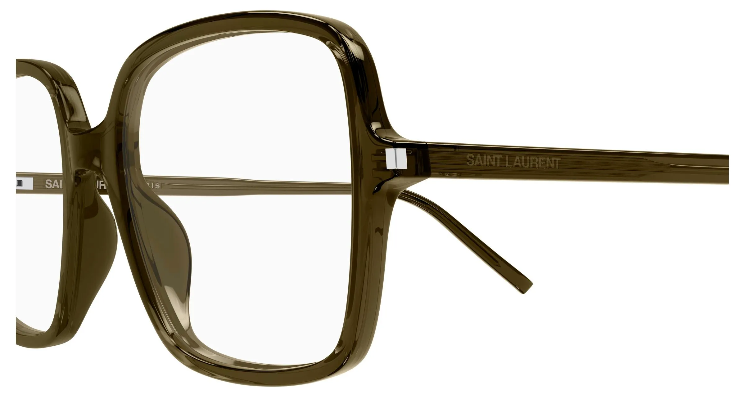 SAINT LAURENT SL 892 007 Montature da vista Acetato Marrone Trasparente Squadrata Antiriflesso - immagine 3