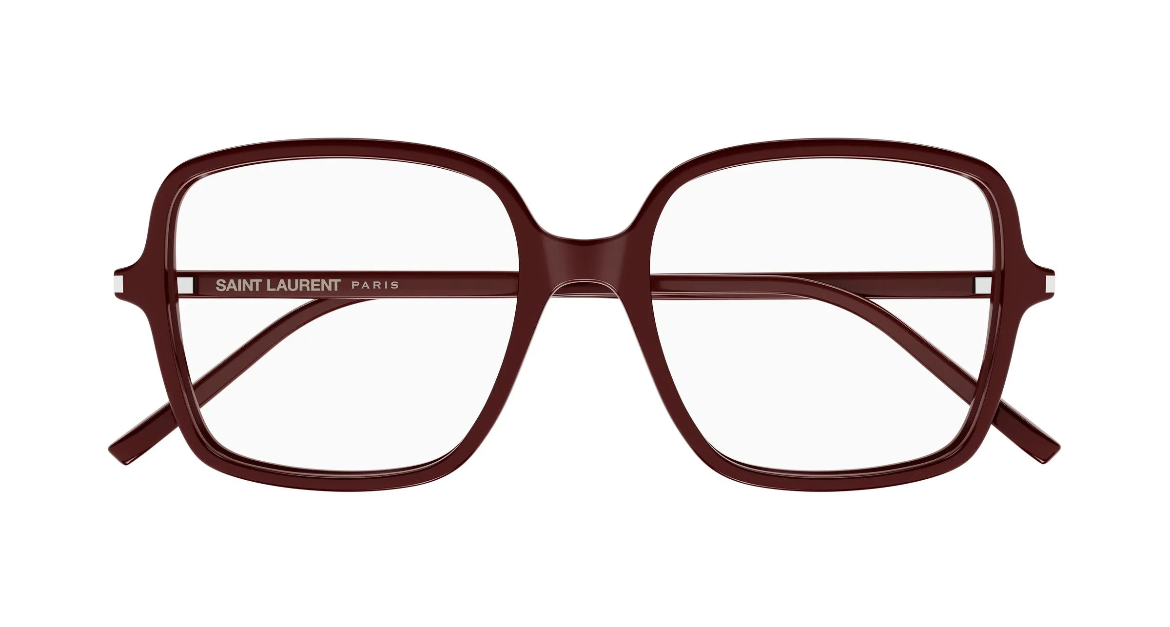 SAINT LAURENT SL 892 005 Montature da vista Acetato Bordeaux Trasparente Squadrata Antiriflesso - immagine 2