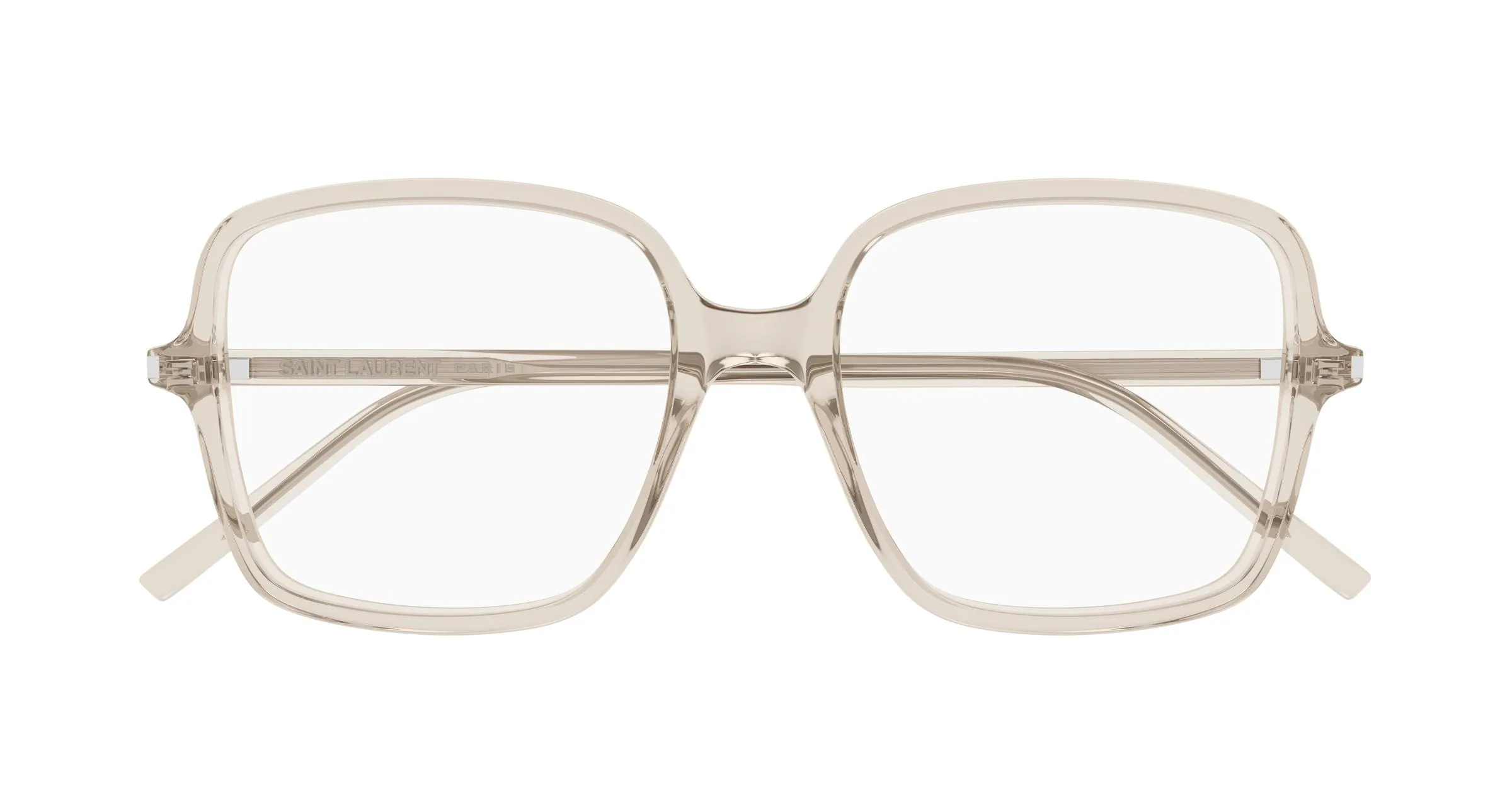 SAINT LAURENT SL 892 004 Montature da vista Acetato Beige Trasparente Squadrata Antiriflesso - immagine 2