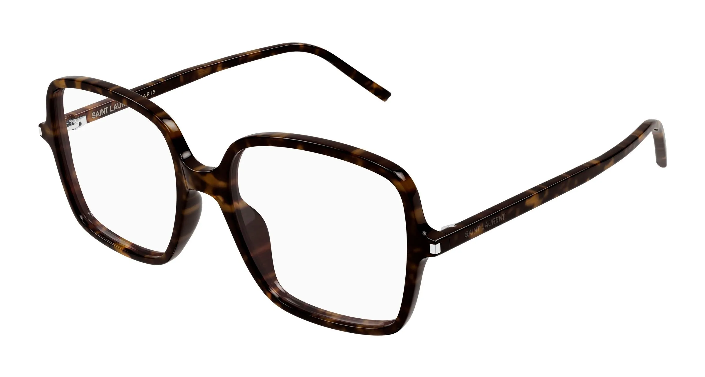 SAINT LAURENT SL 892 002 Montature da vista Acetato Havana Trasparente Squadrata Antiriflesso - immagine 1