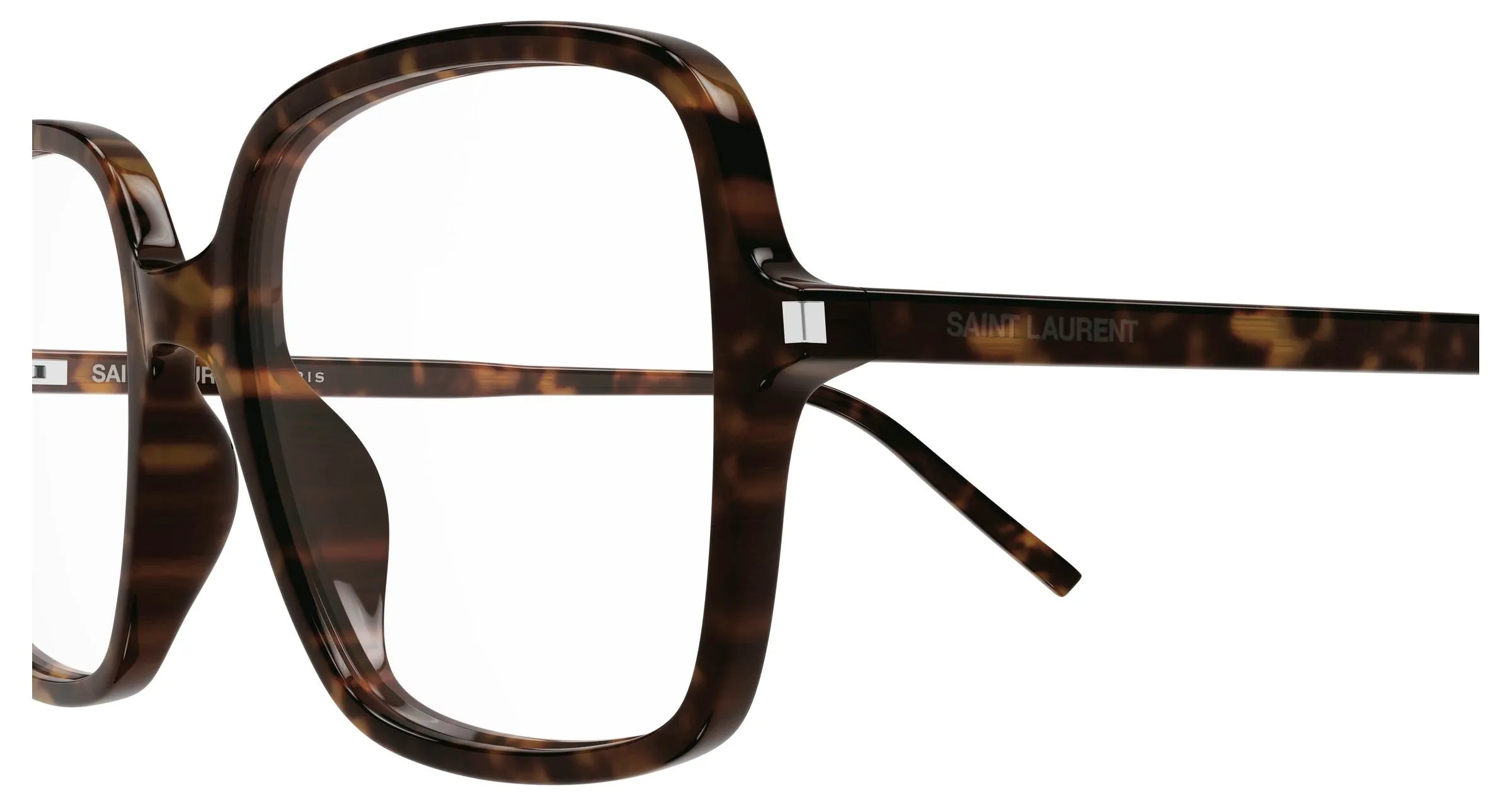 SAINT LAURENT SL 892 002 Montature da vista Acetato Havana Trasparente Squadrata Antiriflesso - immagine 3