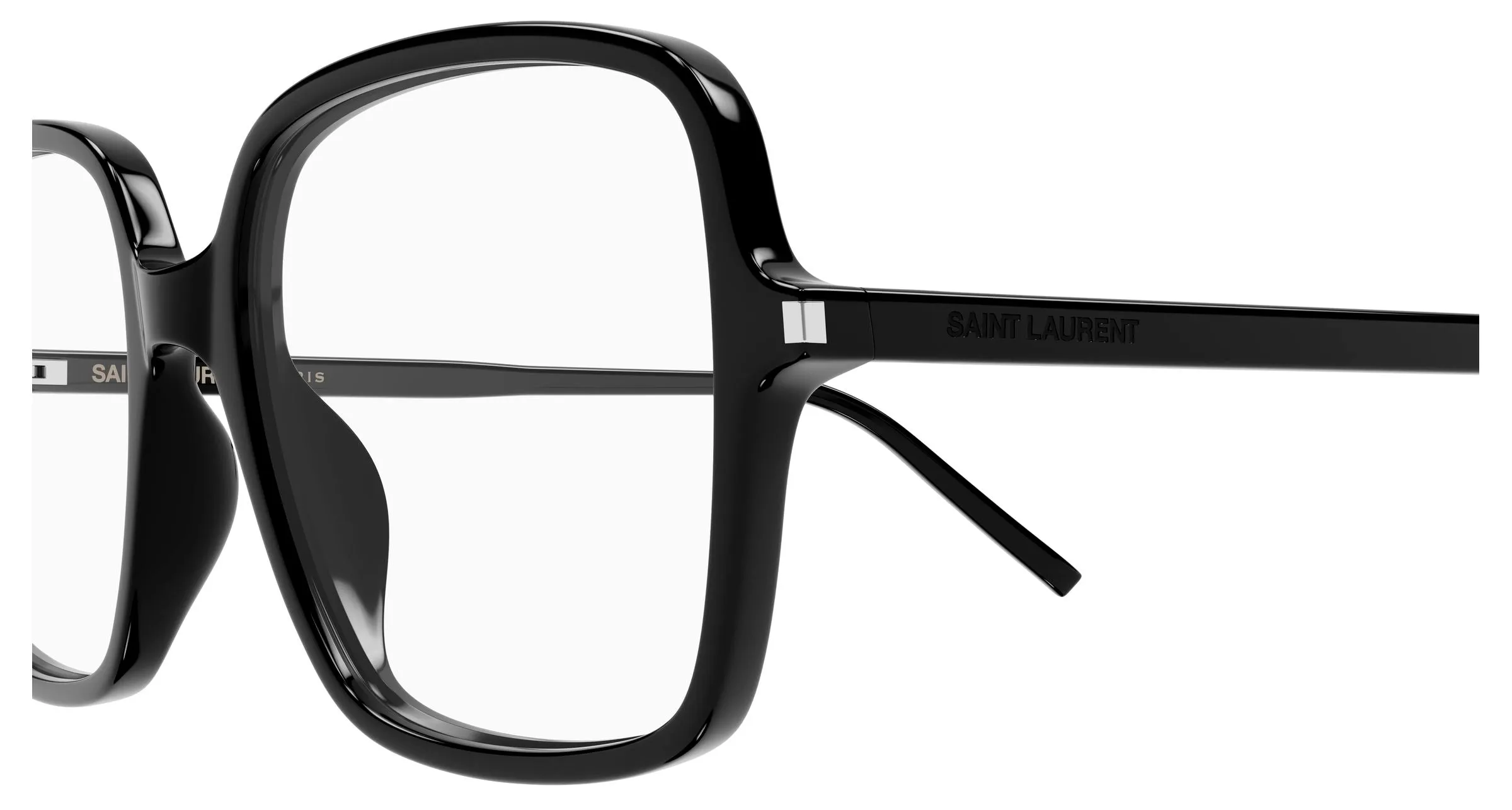SAINT LAURENT SL 892 001 Montature da vista Acetato Nero Trasparente Squadrata Antiriflesso - immagine 3