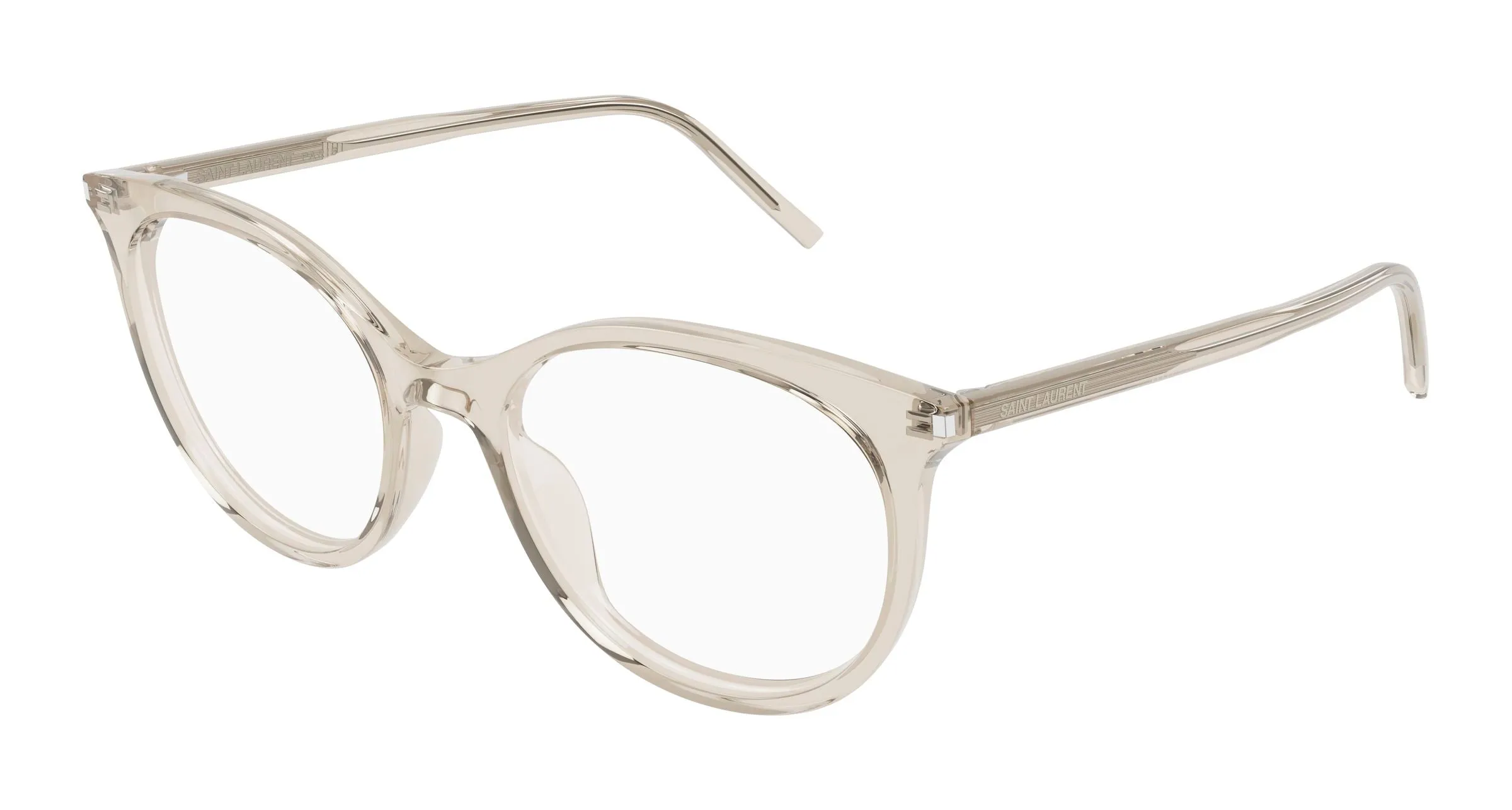 SAINT LAURENT SL 891 004 Montature da vista Acetato Beige Trasparente Cat Eye Antiriflesso - immagine 1