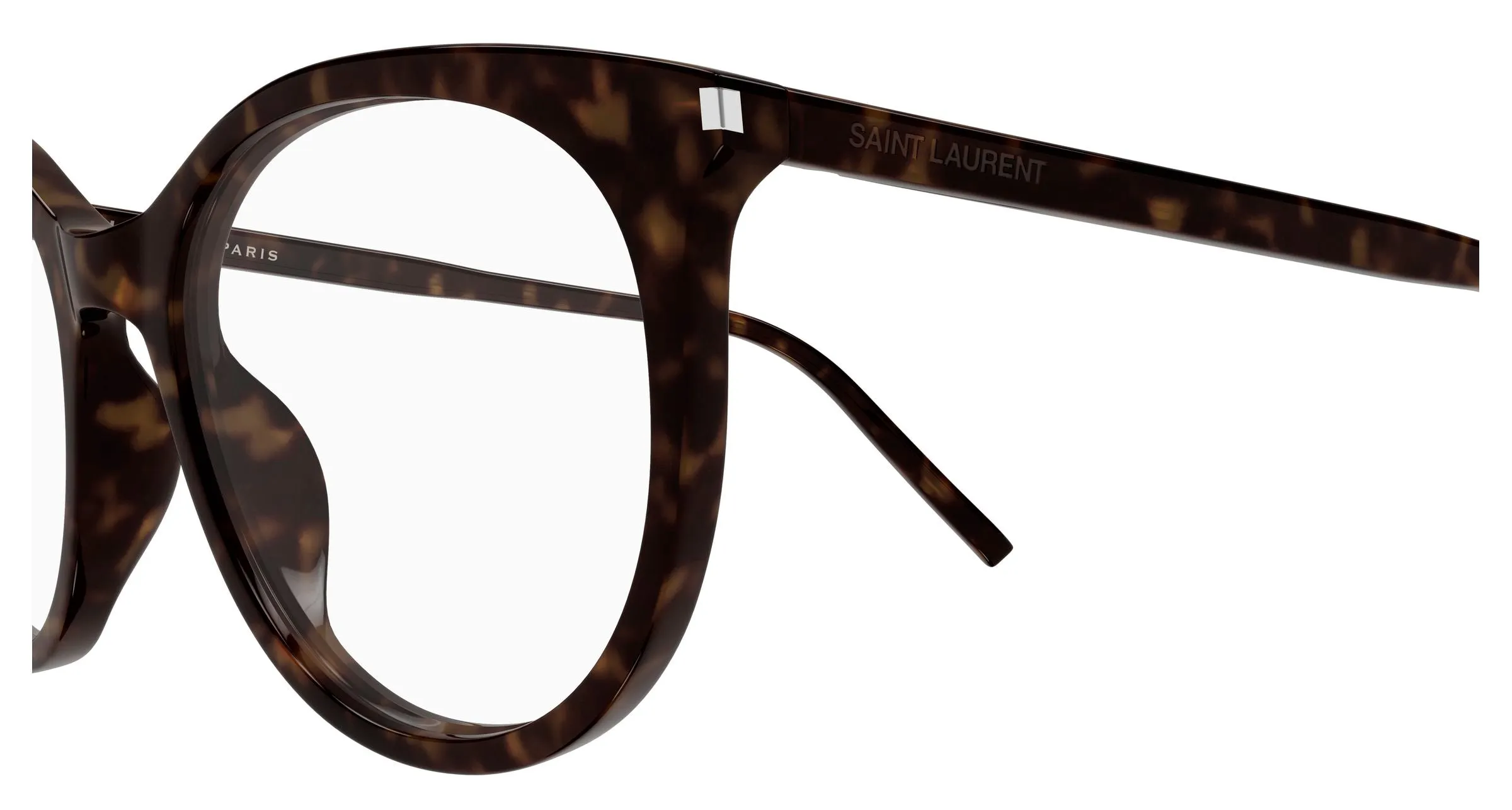 SAINT LAURENT SL 891 002 Montature da vista Acetato Havana Trasparente Cat Eye Antiriflesso - immagine 3