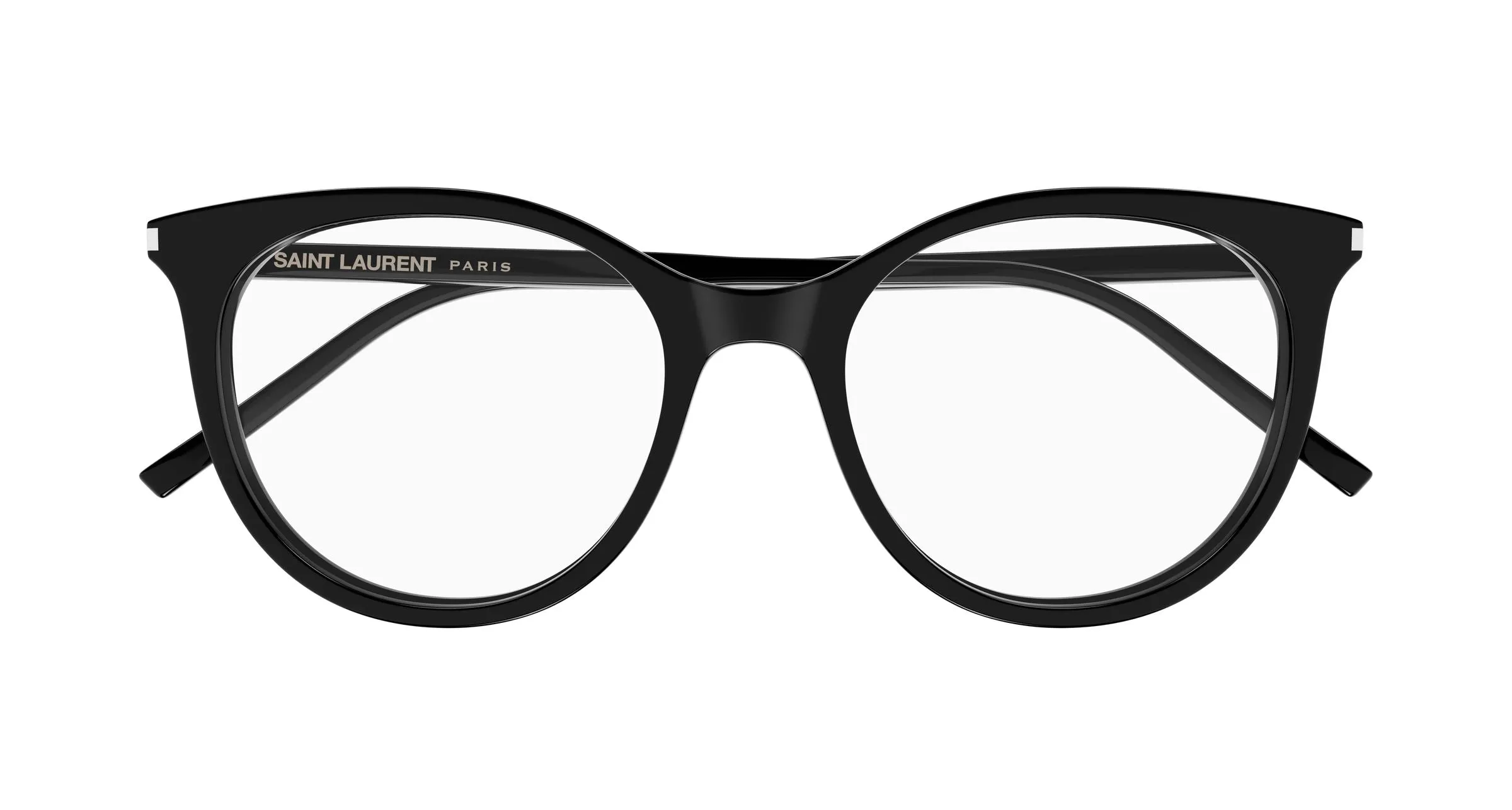 SAINT LAURENT SL 891 001 Montature da vista Acetato Nero Trasparente Cat Eye Antiriflesso - immagine 2