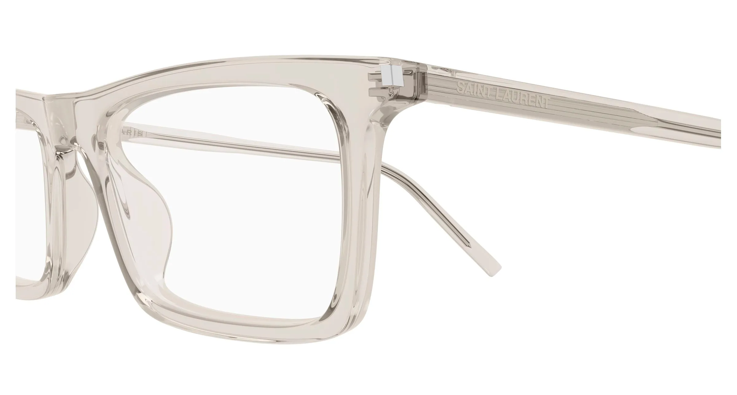 SAINT LAURENT SL 890 BETTY THIN OPT 004 Montature da vista Acetato Beige Trasparente Squadrata Antiriflesso - immagine 3