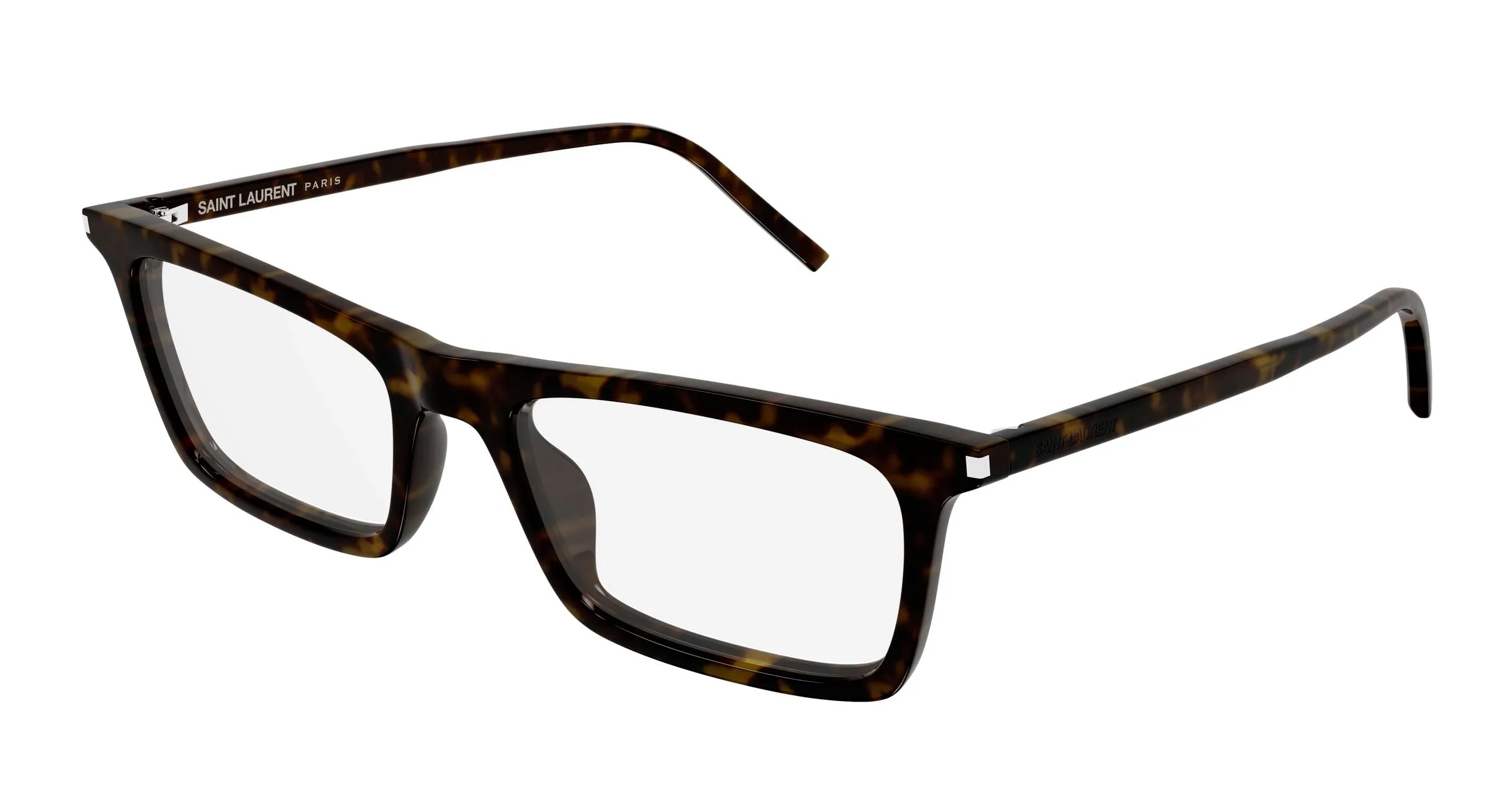 SAINT LAURENT SL 890 BETTY THIN OPT 002 Montature da vista Acetato Havana Trasparente Squadrata Antiriflesso - immagine 1