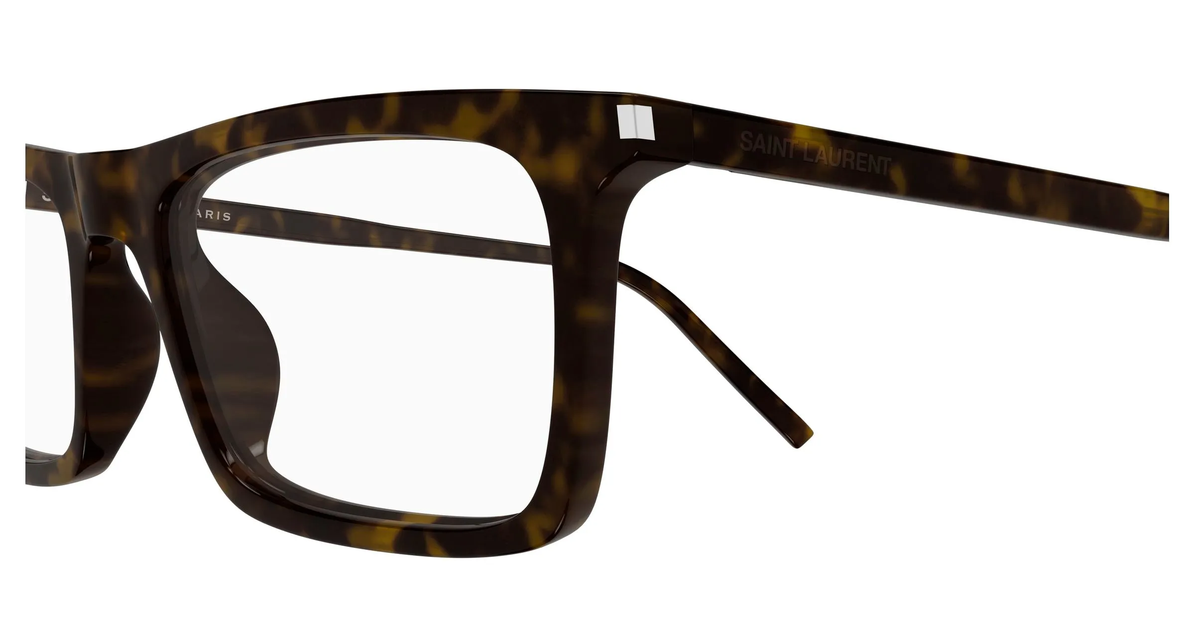 SAINT LAURENT SL 890 BETTY THIN OPT 002 Montature da vista Acetato Havana Trasparente Squadrata Antiriflesso - immagine 3