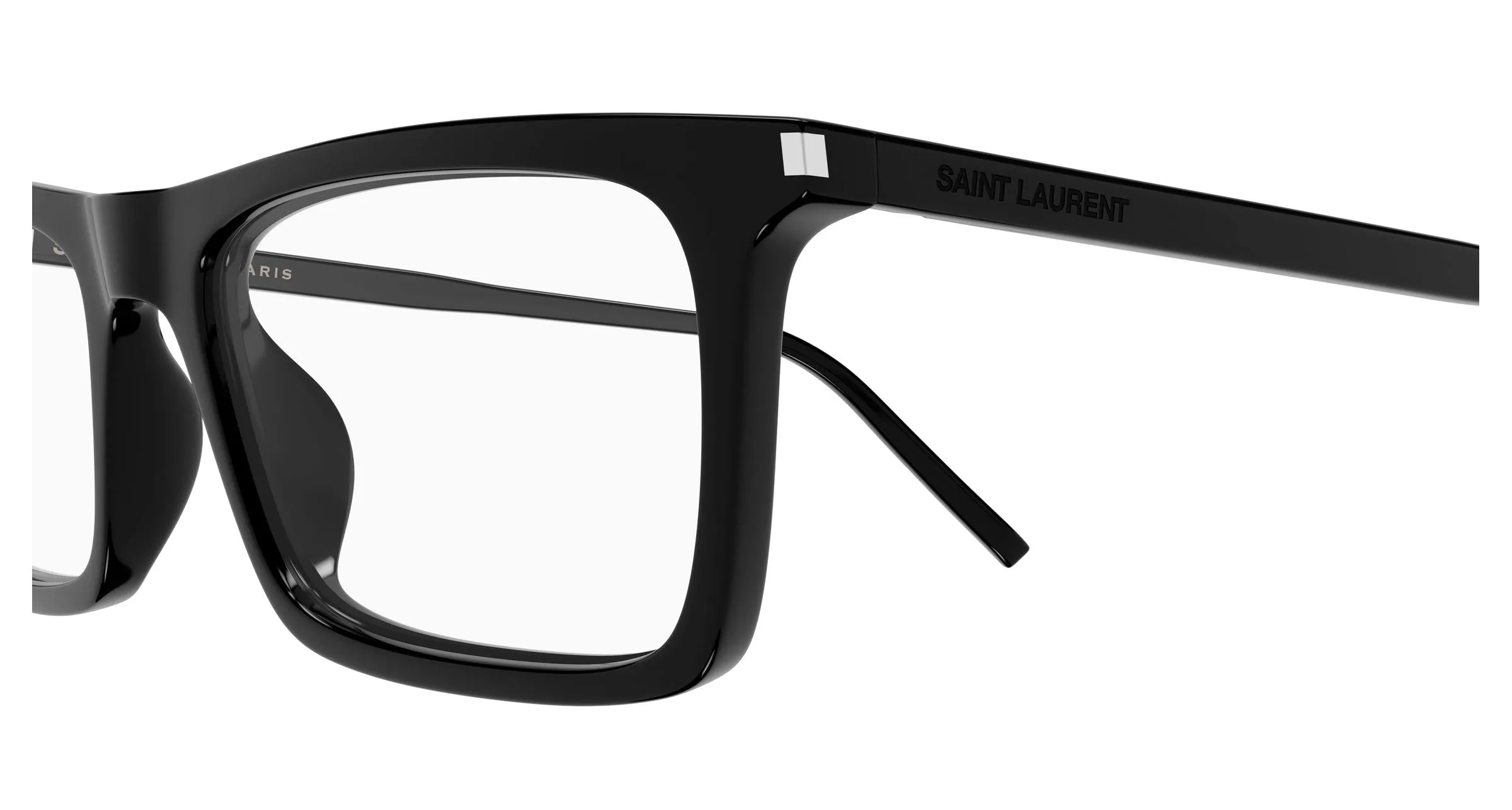 SAINT LAURENT SL 890 BETTY THIN OPT 001 Montature da vista Acetato Nero Trasparente Squadrata Antiriflesso - immagine 3