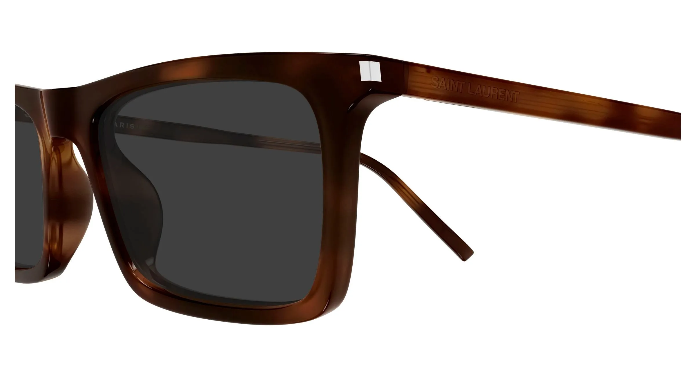 SAINT LAURENT SL 890 BETTY THIN 003 Occhiali da sole Acetato Havana Grigio Squadrata - immagine 3