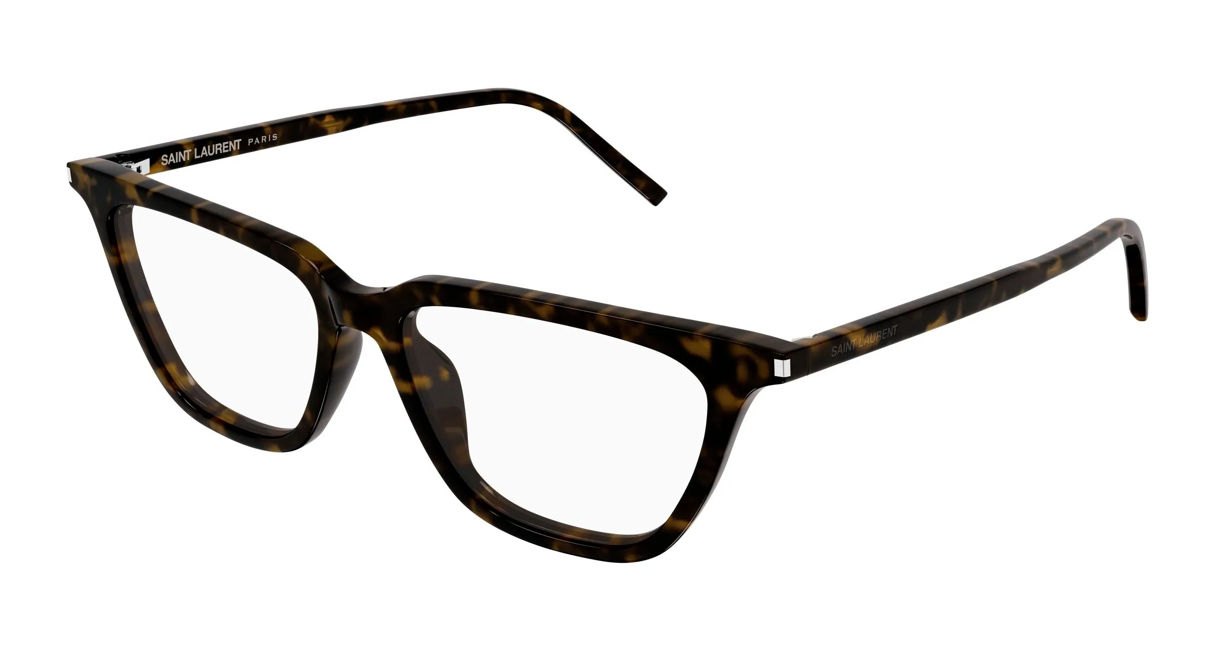 SAINT LAURENT SL 889 SULPICE THIN OPT 002 Montature da vista Acetato Havana Trasparente Cat Eye Antiriflesso - immagine 1