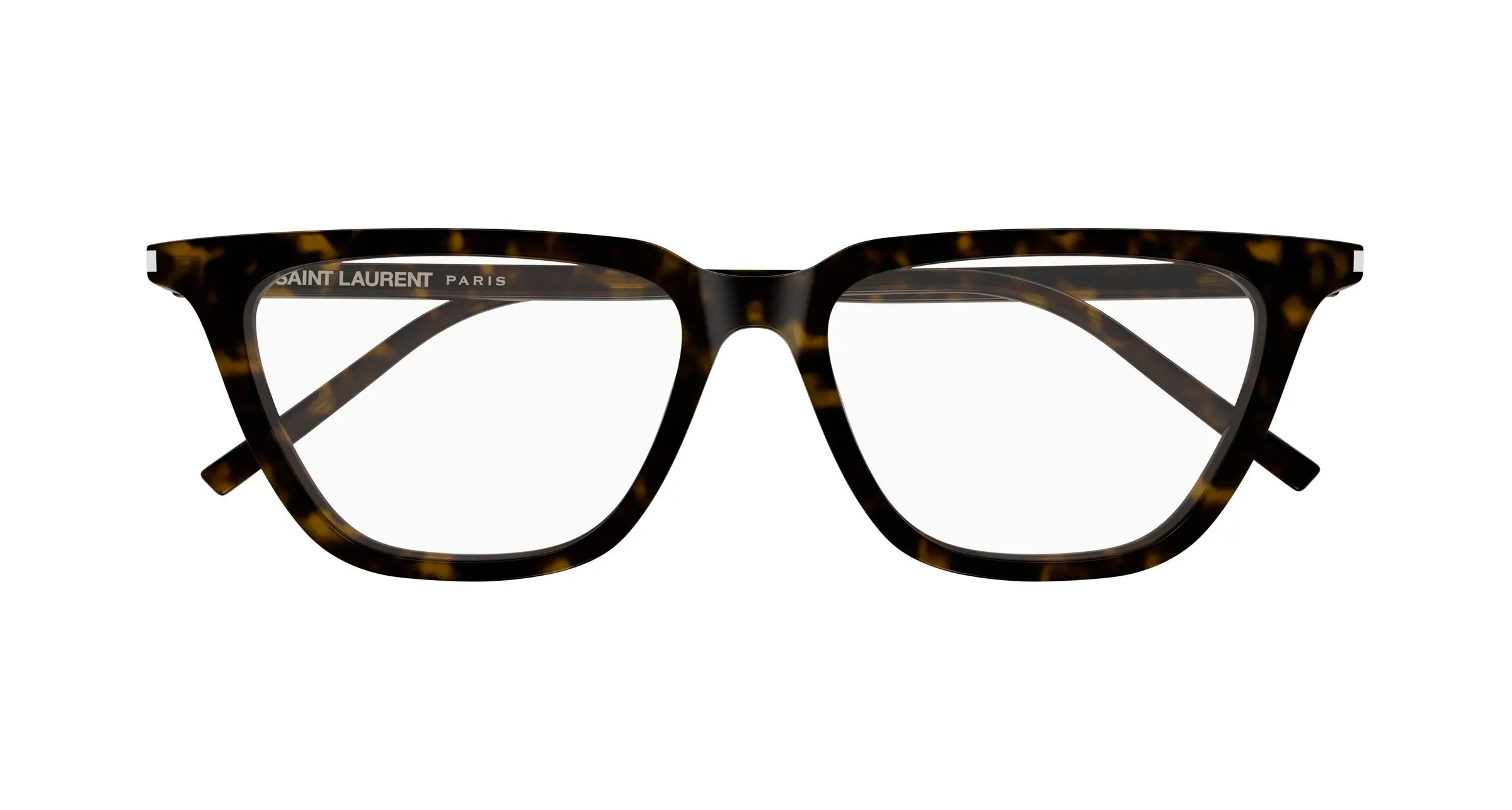 SAINT LAURENT SL 889 SULPICE THIN OPT 002 Montature da vista Acetato Havana Trasparente Cat Eye Antiriflesso - immagine 2