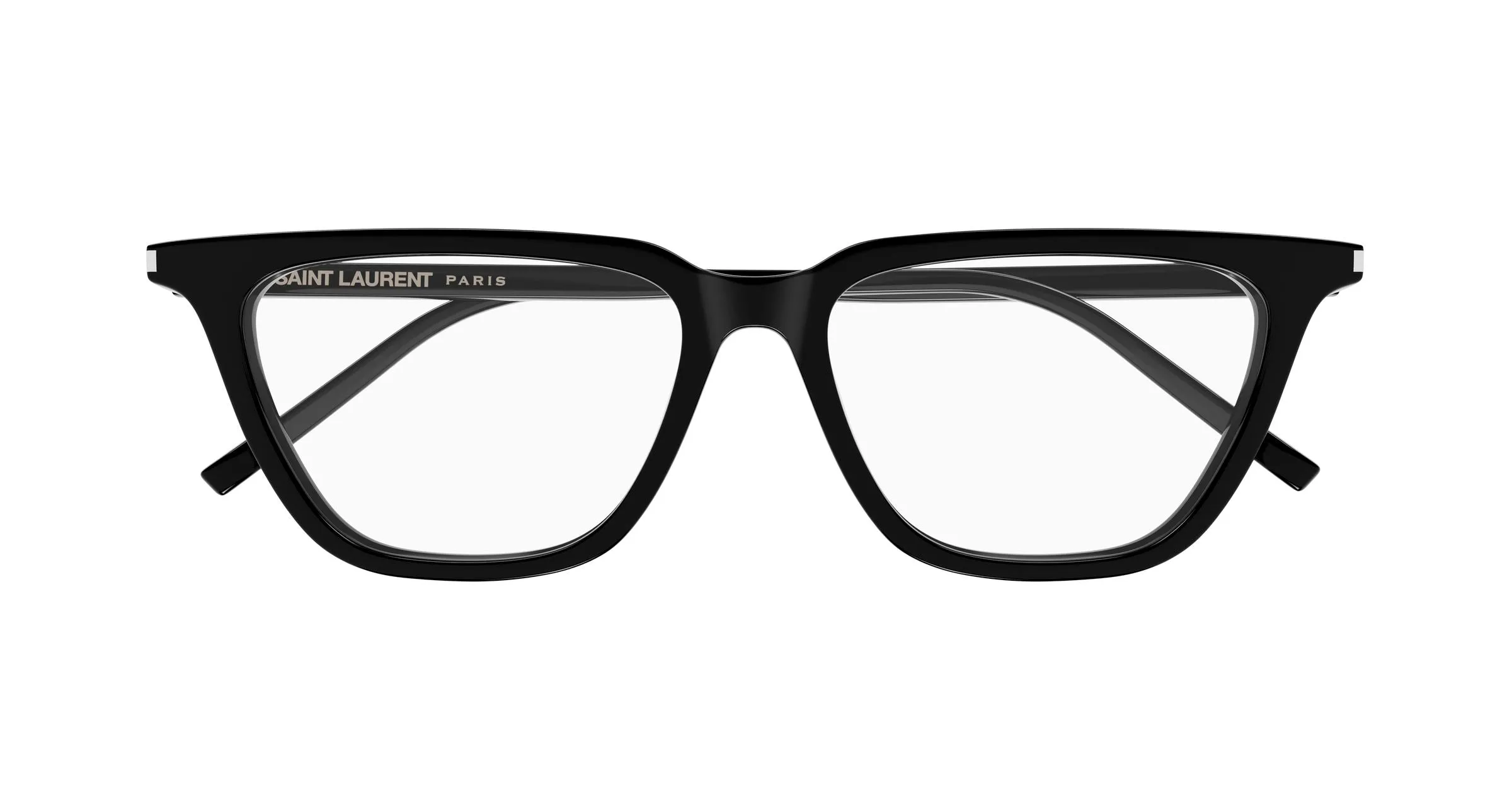 SAINT LAURENT SL 889 SULPICE THIN OPT 001 Montature da vista Acetato Nero Trasparente Cat Eye Antiriflesso - immagine 2
