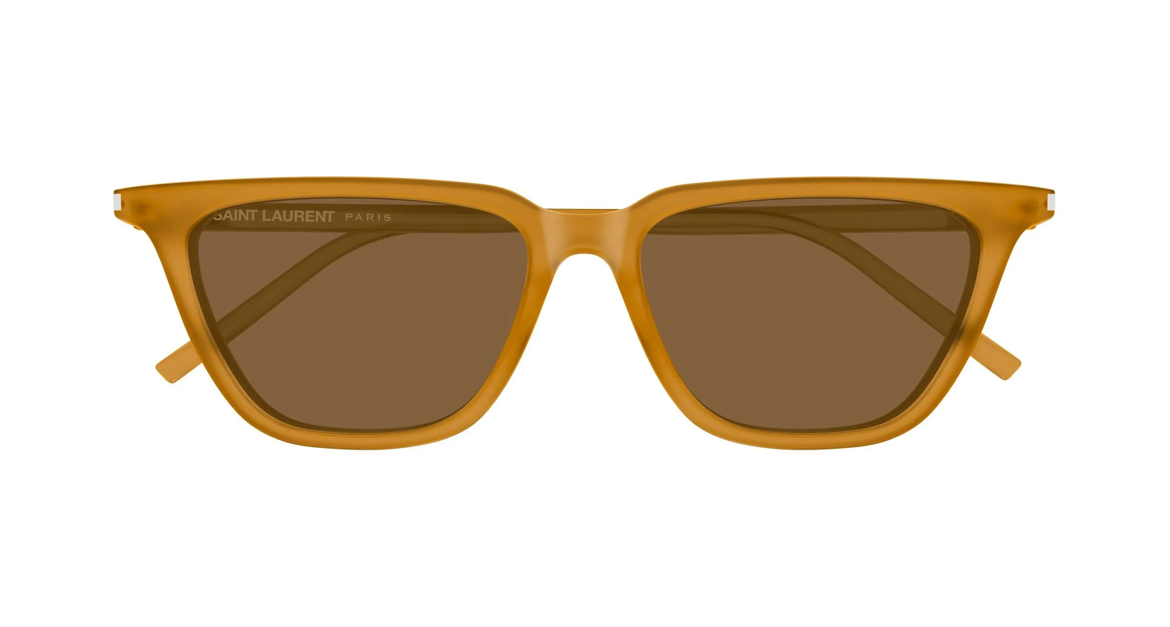 SAINT LAURENT SL 889 SULPICE THIN 004 Occhiali da sole Acetato Giallo Marrone Cat Eye - immagine 2