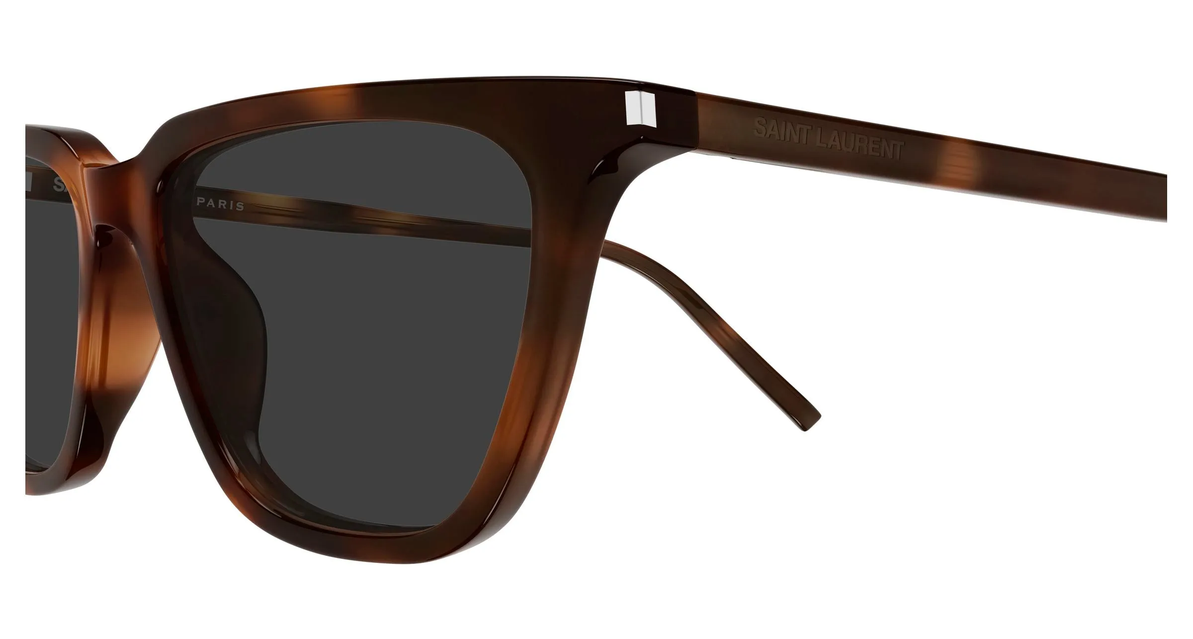 SAINT LAURENT SL 889 SULPICE THIN 003 Occhiali da sole Acetato Havana Grigio Cat Eye - immagine 3
