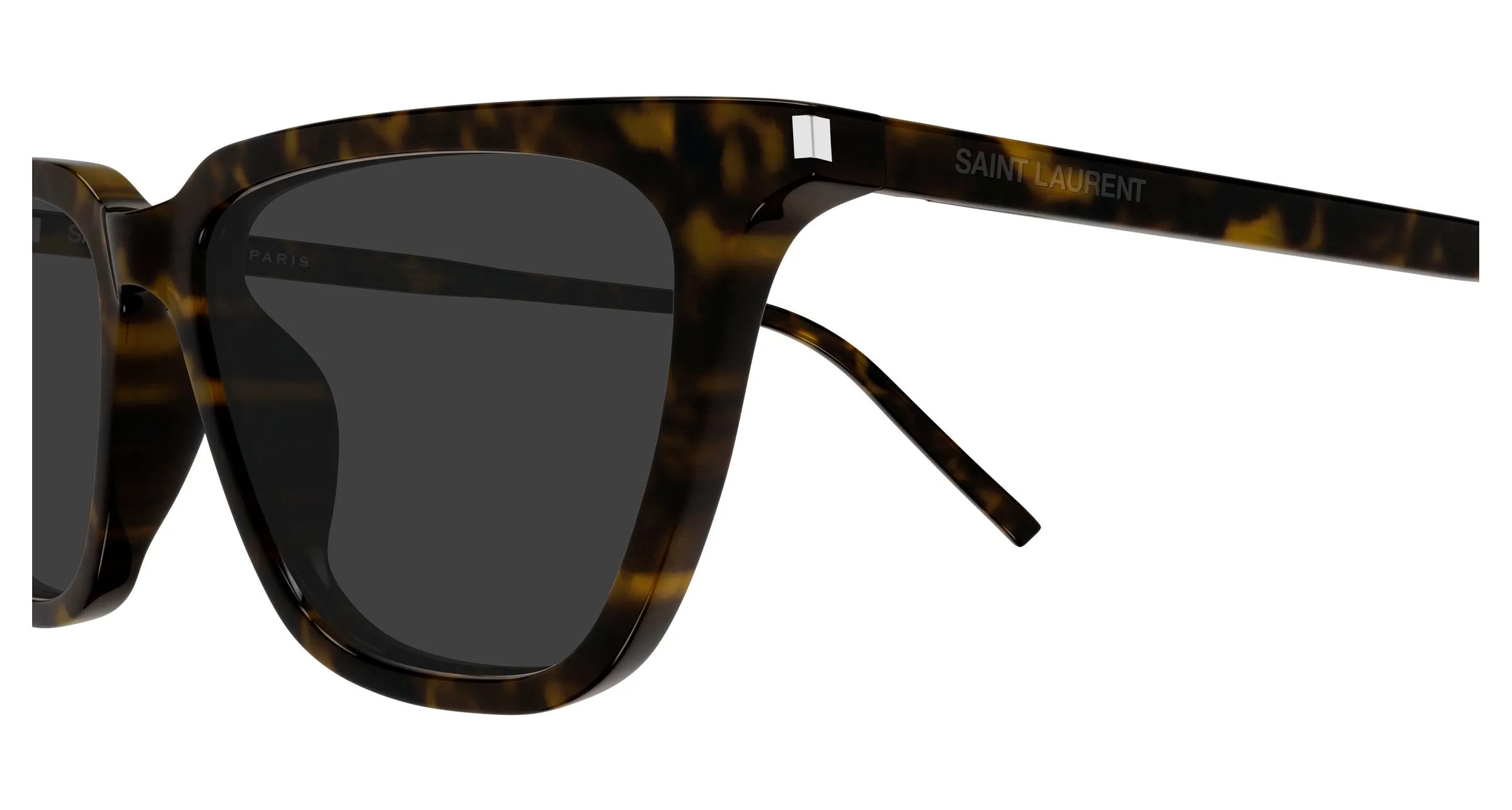 SAINT LAURENT SL 889 SULPICE THIN 002 Occhiali da sole Acetato Havana Grigio Cat Eye - immagine 3