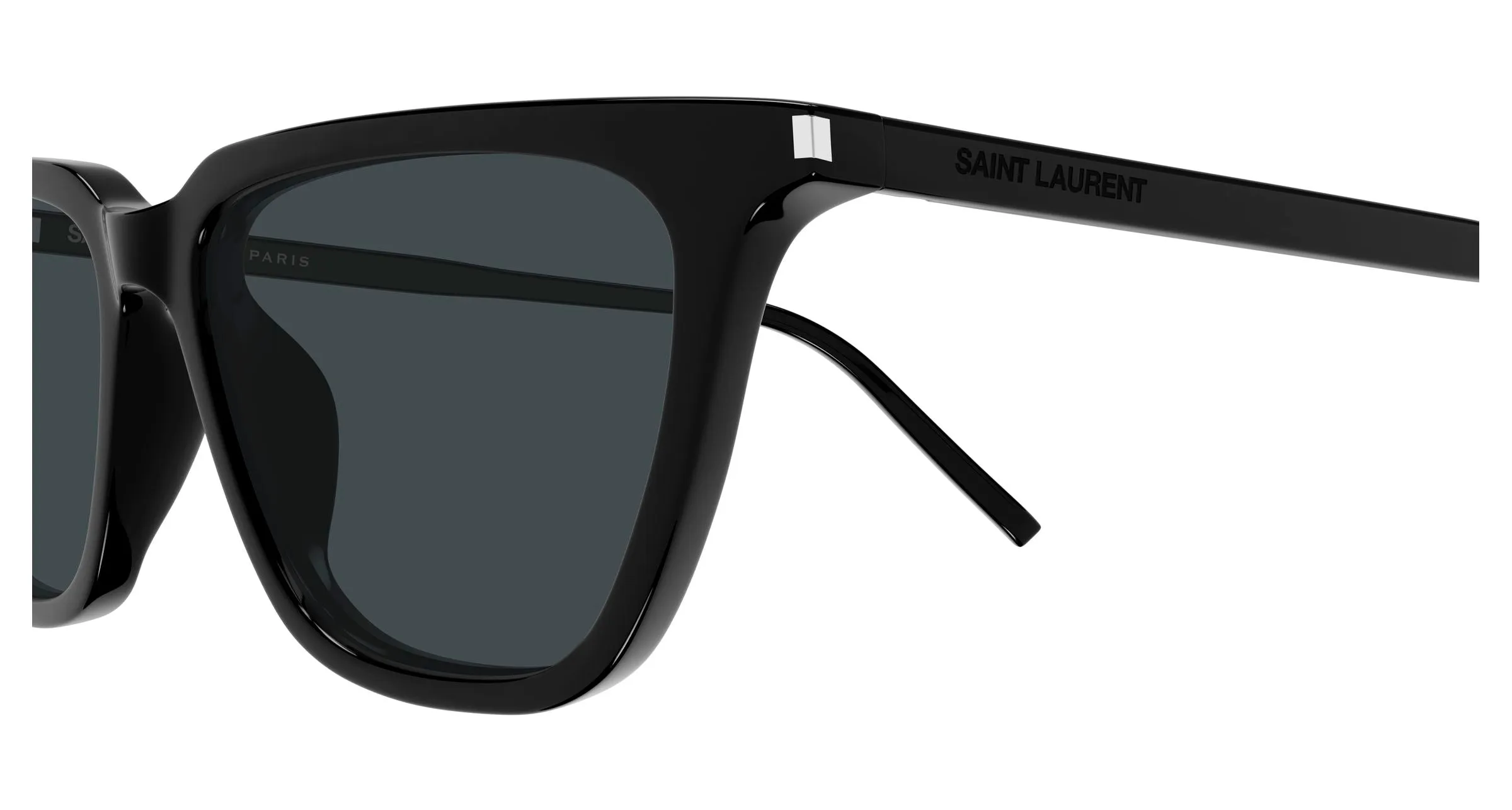 SAINT LAURENT SL 889 SULPICE THIN 001 Occhiali da sole Acetato Nero Nero Cat Eye - immagine 3