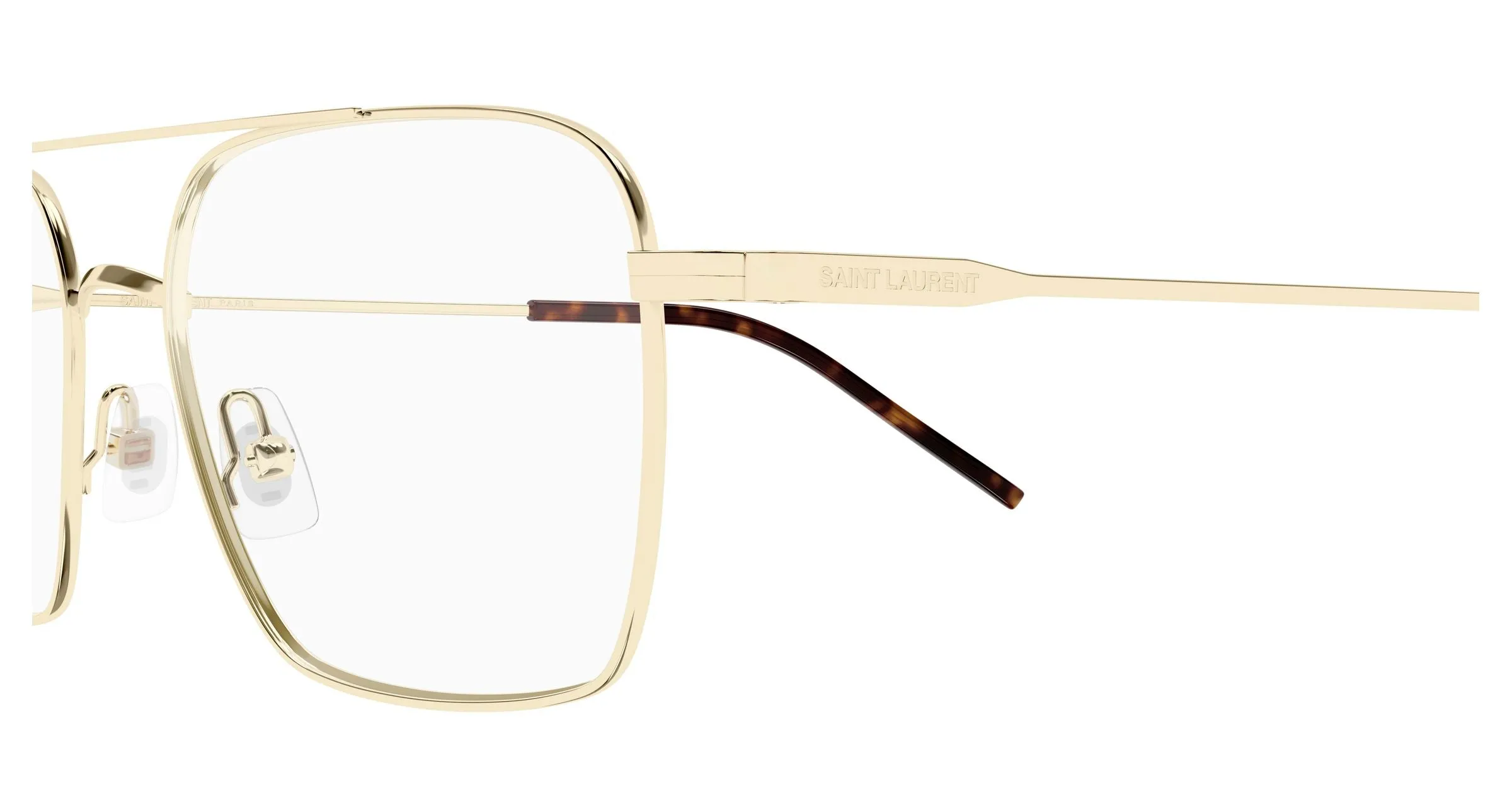 SAINT LAURENT SL 888 003 Montature da vista Metallo Oro Trasparente Pilot - immagine 3