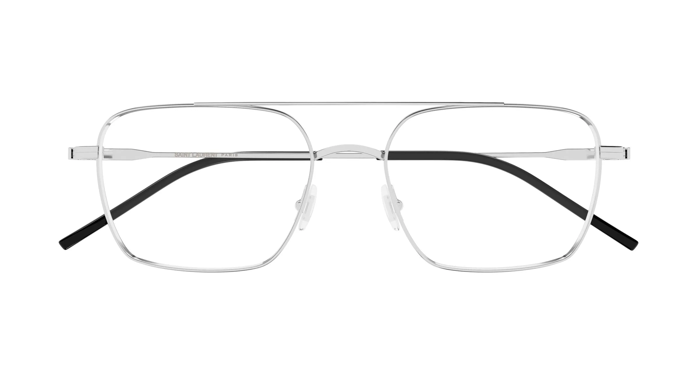 SAINT LAURENT SL 888 002 Montature da vista Metallo Argento Trasparente Pilot - immagine 2