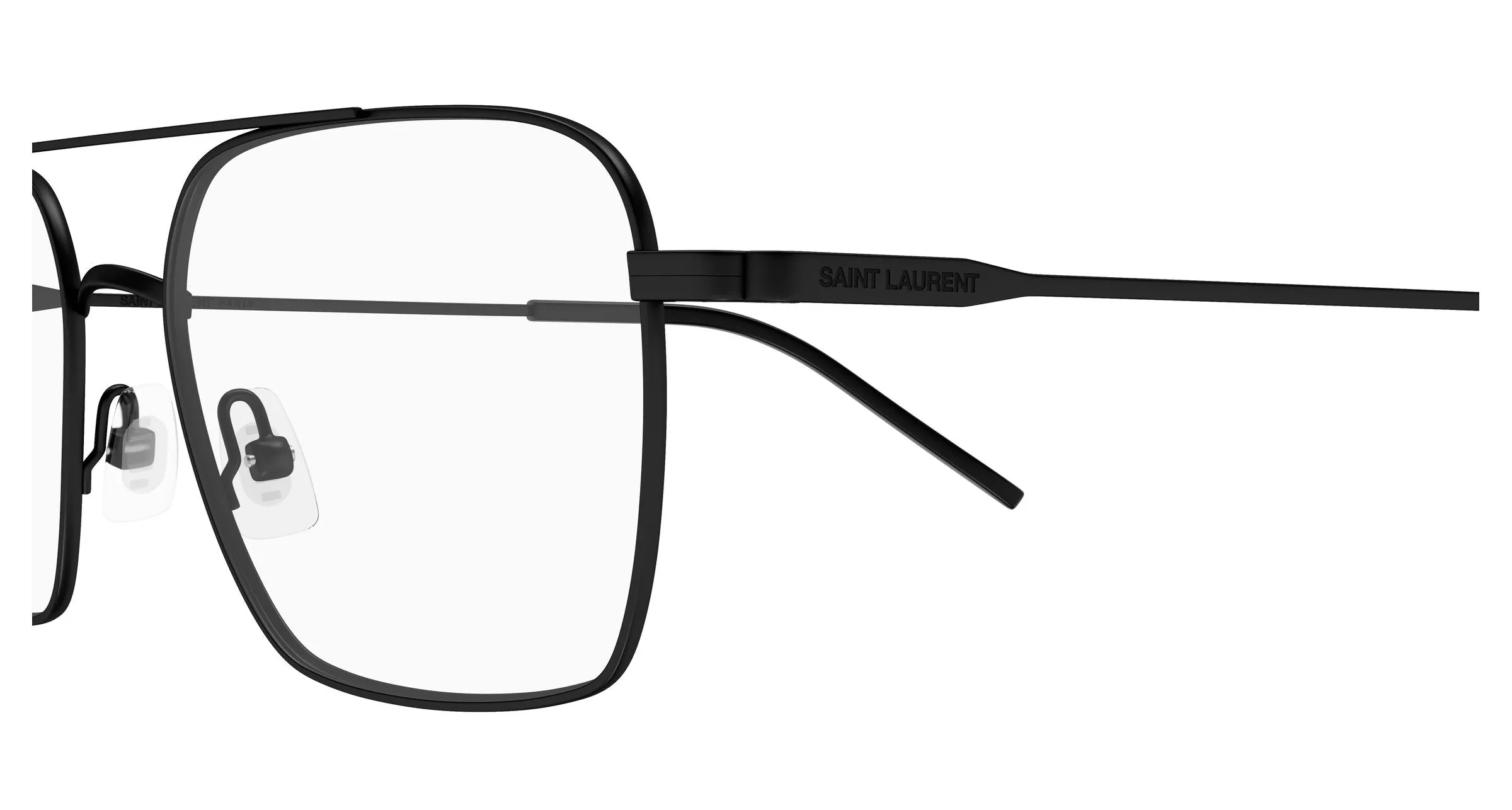 SAINT LAURENT SL 888 001 Montature da vista Metallo Nero Trasparente Pilot - immagine 3