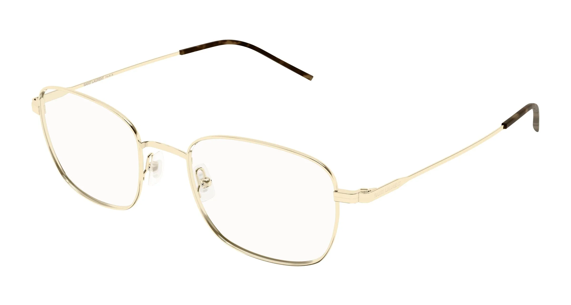 SAINT LAURENT SL 887 003 Montature da vista Metallo Oro Trasparente Rotonda - immagine 1